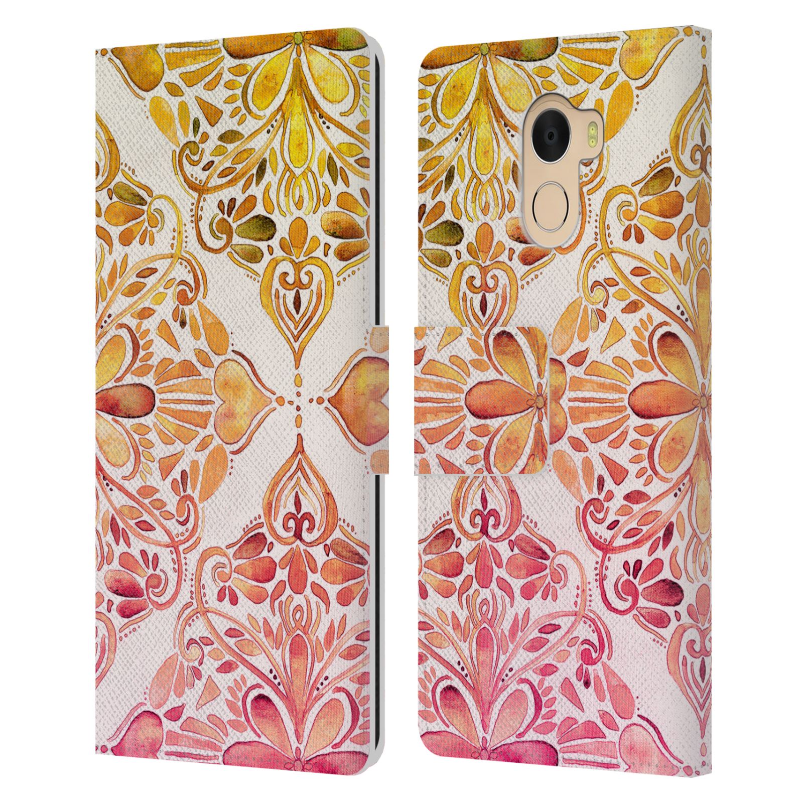 OFFICIAL MICKLYN LE FEUVRE MANDALA LEATHER BOOK CASE FOR WILEYFOX & ESSENTIAL - Picture 18 of 20
