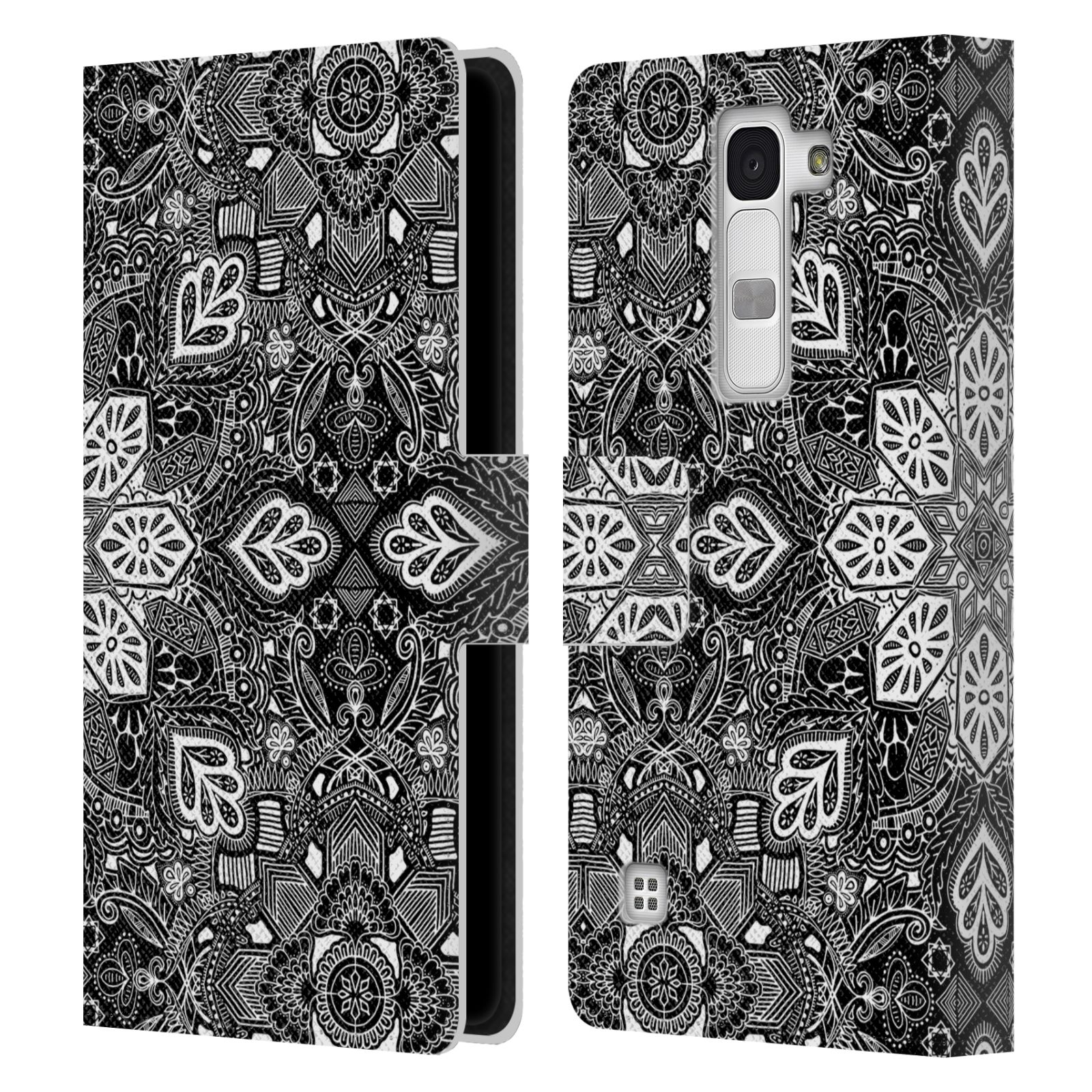 OFFICIAL MICKLYN LE FEUVRE MANDALA LEATHER BOOK WALLET CASE FOR LG PHONES 2 - Picture 13 of 20