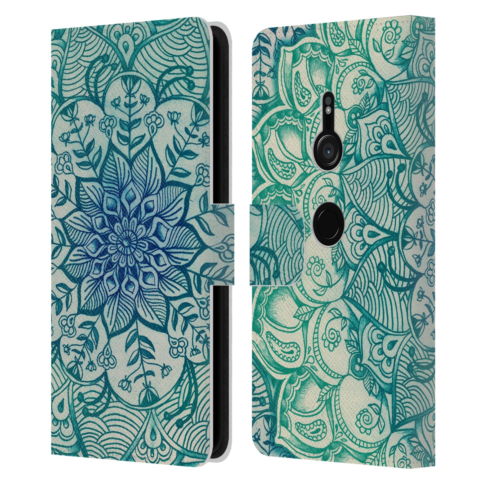 OFFICIAL MICKLYN LE FEUVRE MANDALA 3 LEATHER BOOK CASE FOR SONY PHONES 1 - Picture 11 of 20