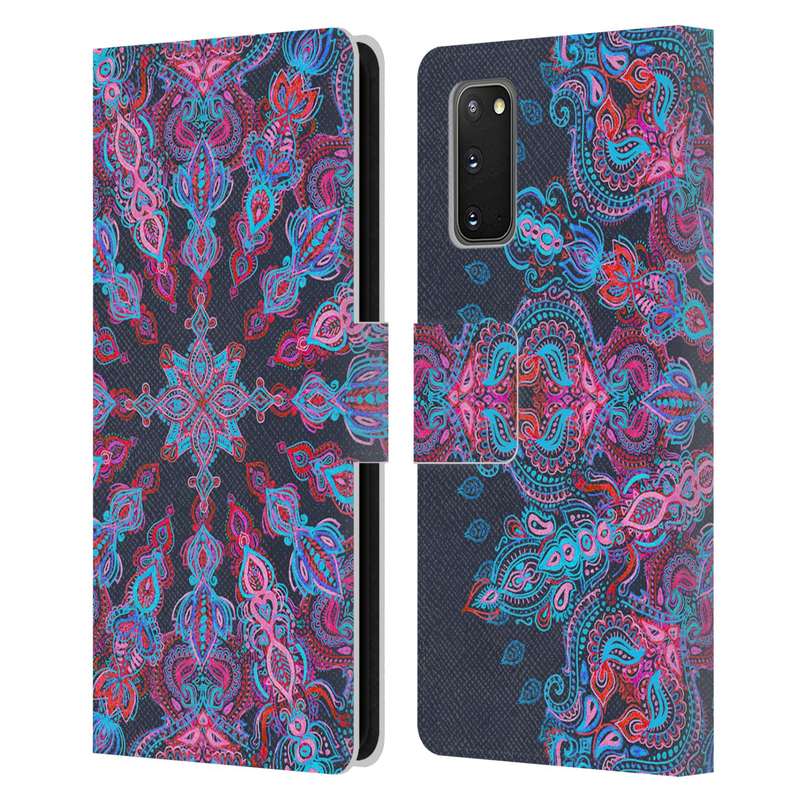 OFFICIAL MICKLYN LE FEUVRE MANDALA 3 LEATHER BOOK CASE FOR SAMSUNG PHONES 1 - Picture 12 of 20