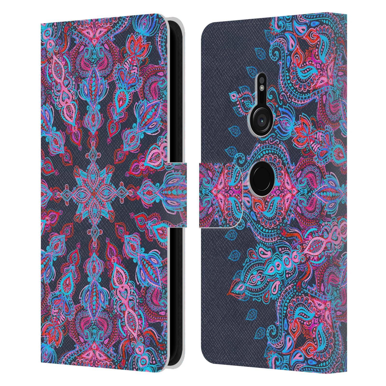OFFICIAL MICKLYN LE FEUVRE MANDALA 3 LEATHER BOOK CASE FOR SONY PHONES 1 - Picture 12 of 20