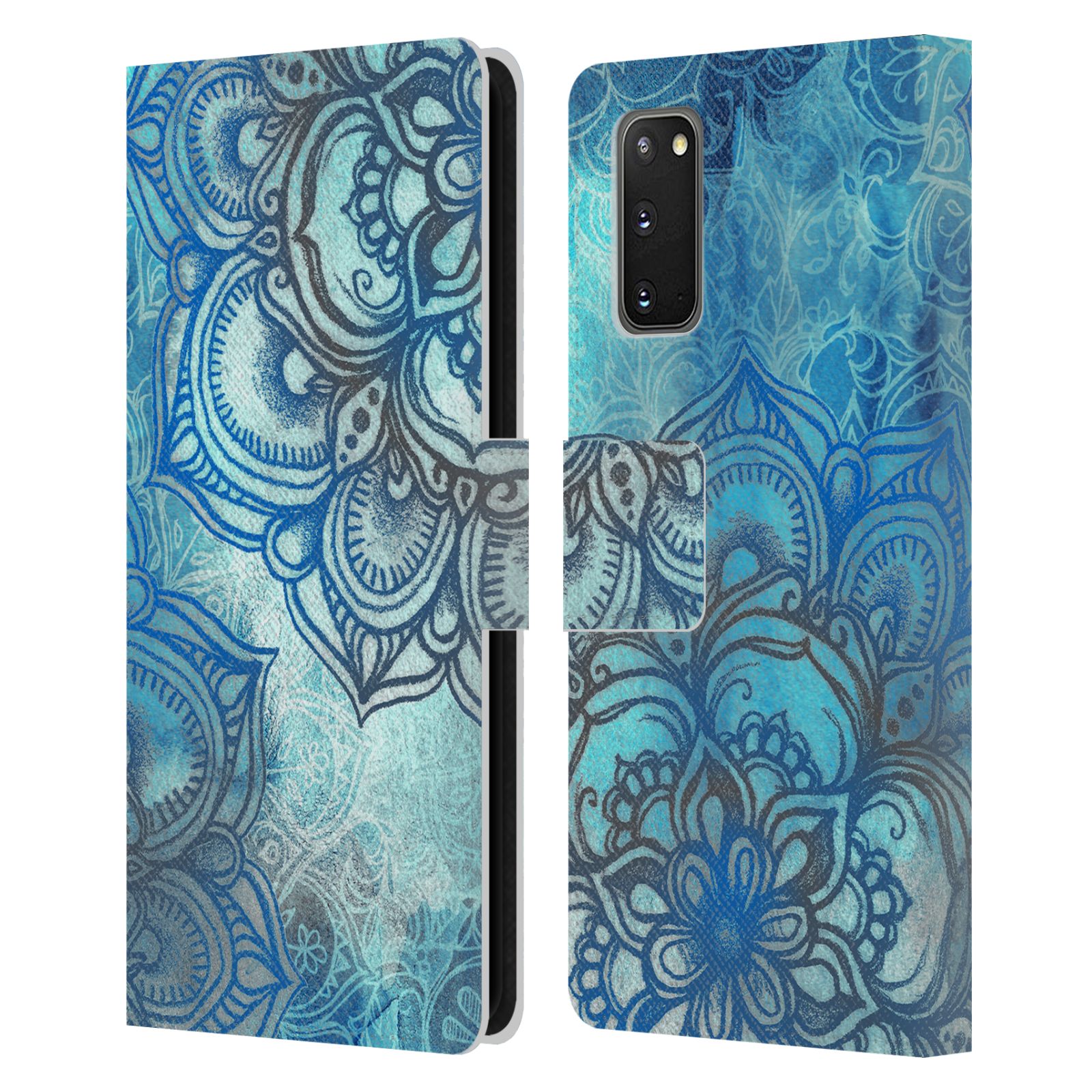 OFFICIAL MICKLYN LE FEUVRE MANDALA 3 LEATHER BOOK CASE FOR SAMSUNG PHONES 1 - Picture 13 of 20