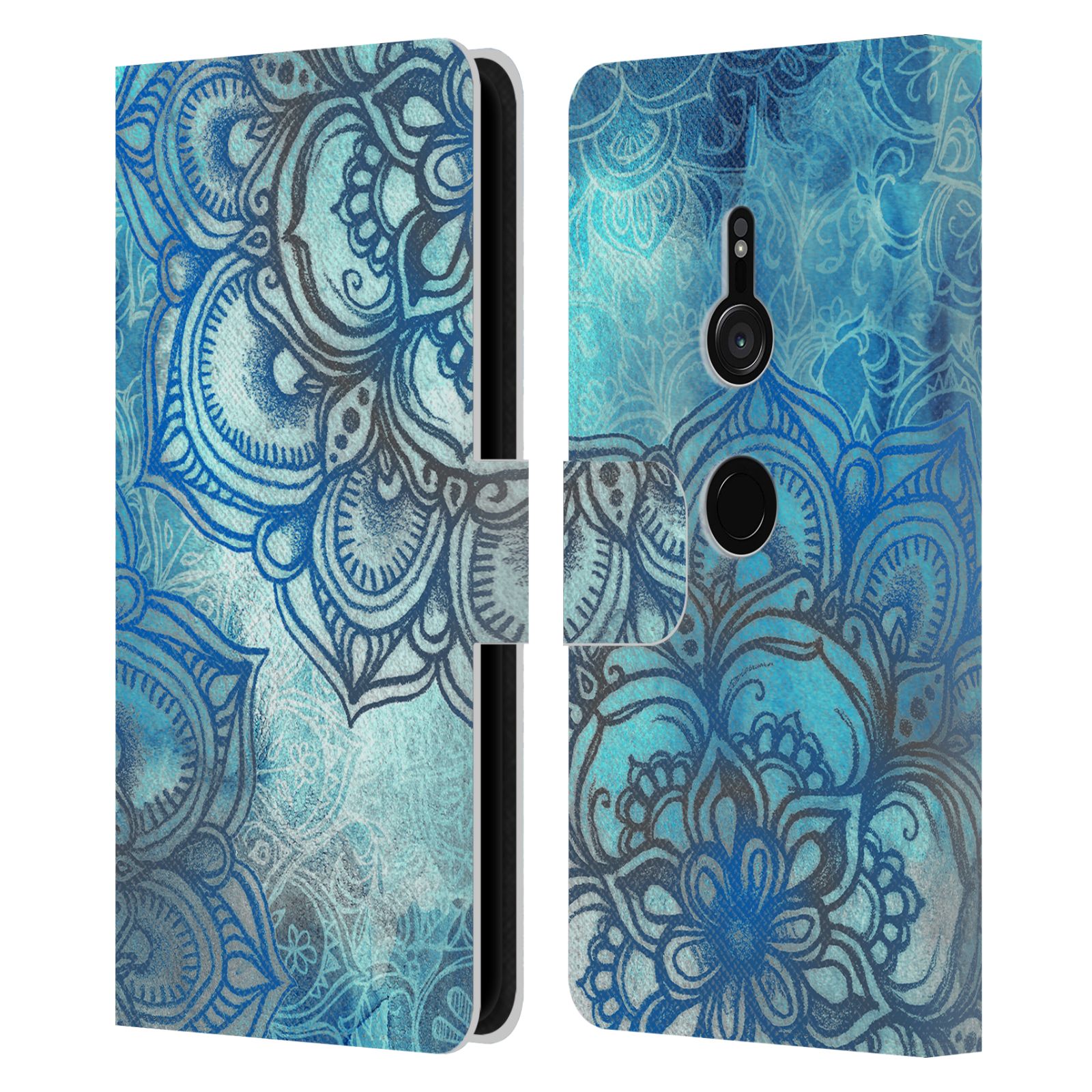 OFFICIAL MICKLYN LE FEUVRE MANDALA 3 LEATHER BOOK CASE FOR SONY PHONES 1 - Picture 13 of 20