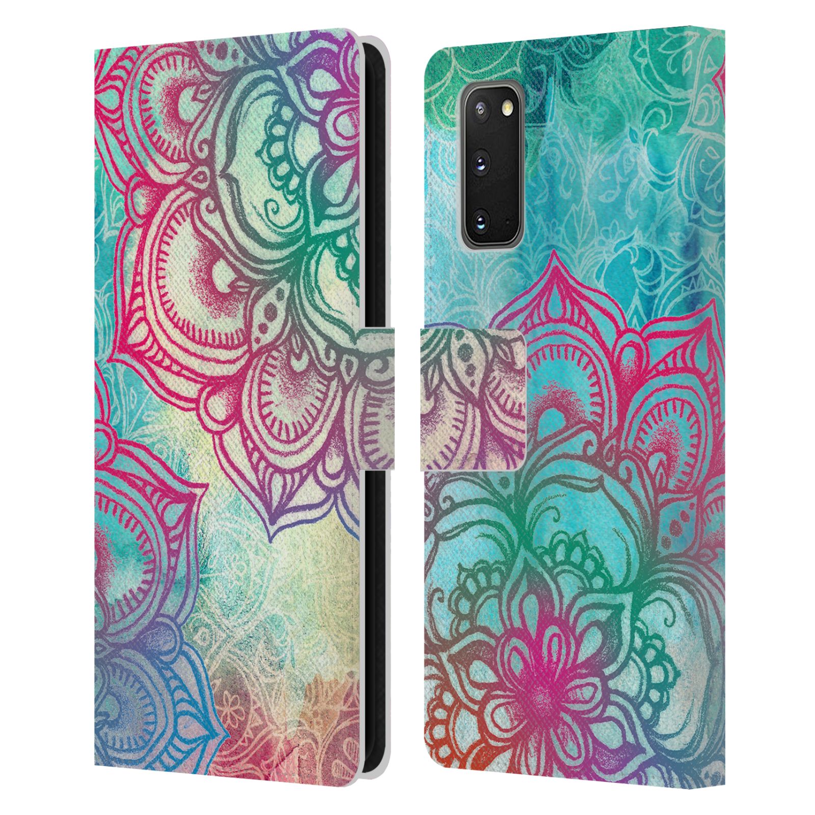 OFFICIAL MICKLYN LE FEUVRE MANDALA 3 LEATHER BOOK CASE FOR SAMSUNG PHONES 1 - Picture 16 of 20