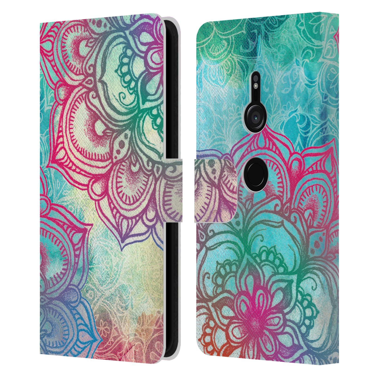 OFFICIAL MICKLYN LE FEUVRE MANDALA 3 LEATHER BOOK CASE FOR SONY PHONES 1 - Picture 16 of 20