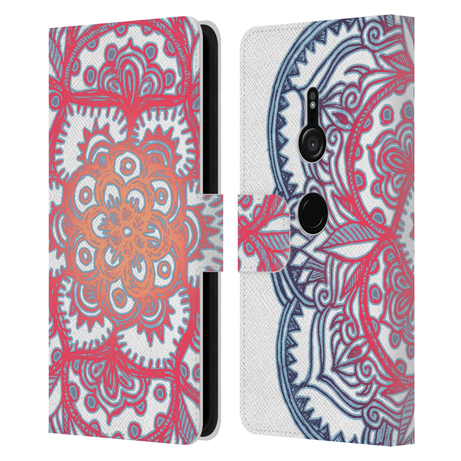 OFFICIAL MICKLYN LE FEUVRE MANDALA 3 LEATHER BOOK CASE FOR SONY PHONES 1 - Picture 15 of 20