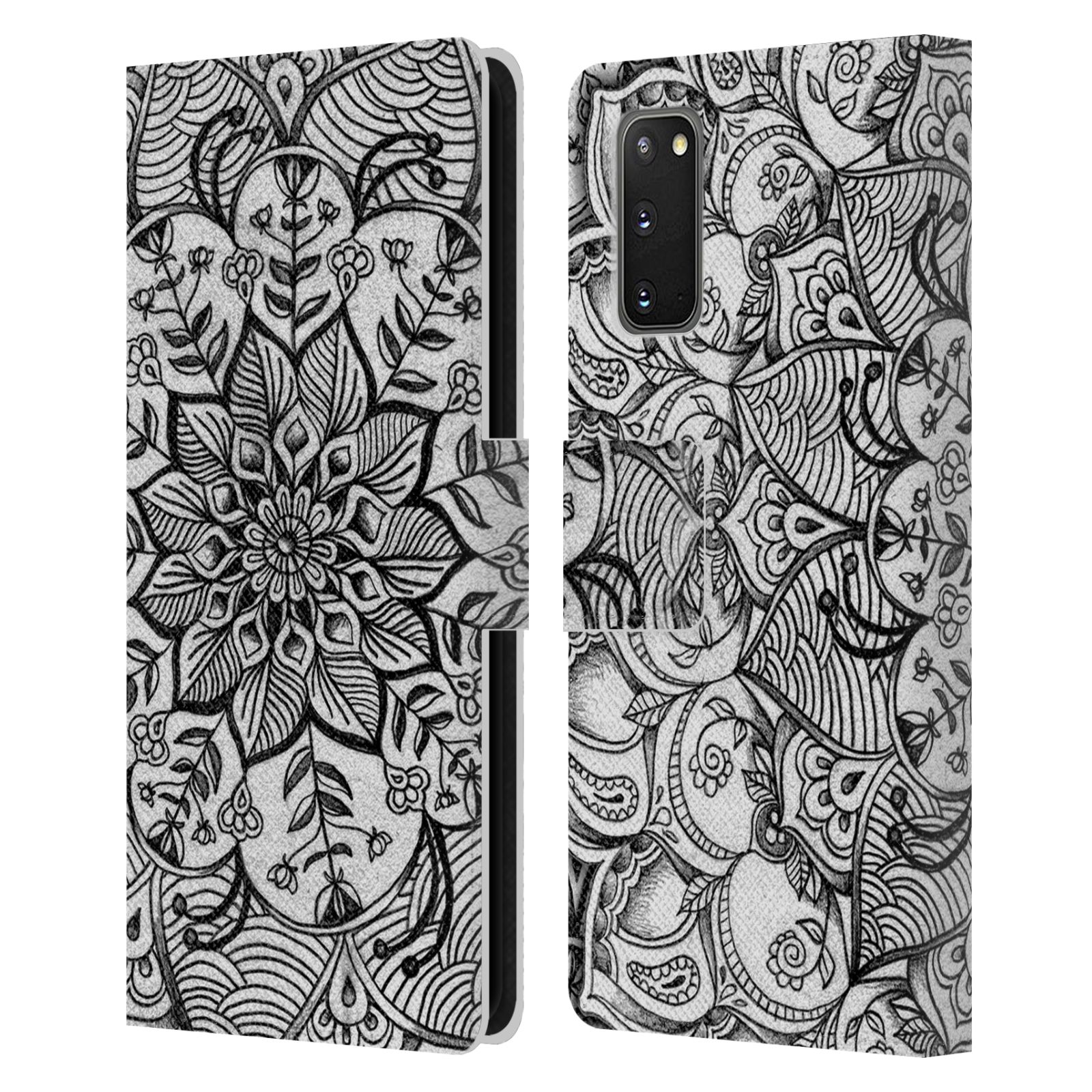 OFFICIAL MICKLYN LE FEUVRE MANDALA 3 LEATHER BOOK CASE FOR SAMSUNG PHONES 1 - Picture 17 of 20