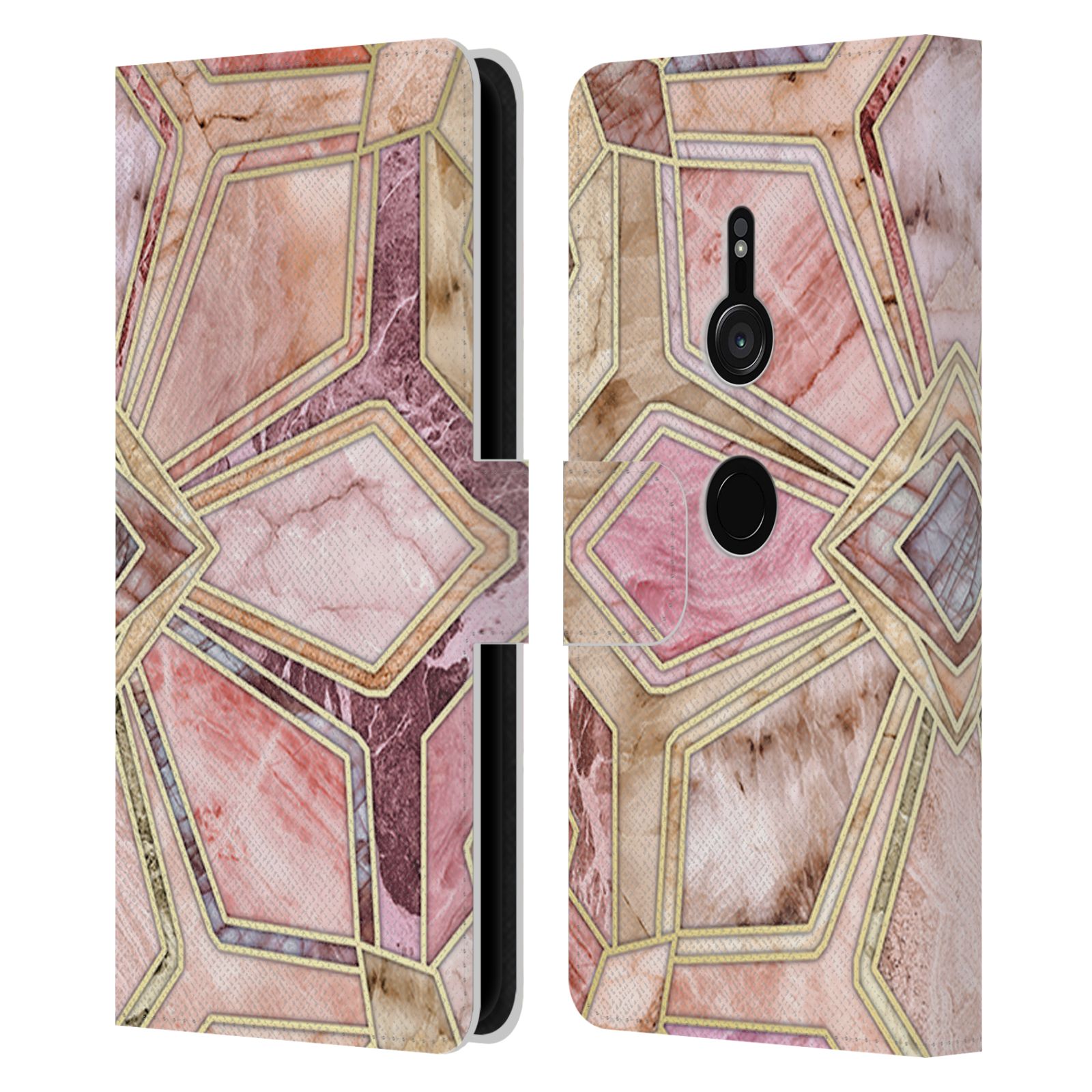 MICKLYN LE FEUVRE MARBLE PATTERNS LEATHER BOOK WALLET CASE FOR SONY PHONES 1 - Picture 12 of 21