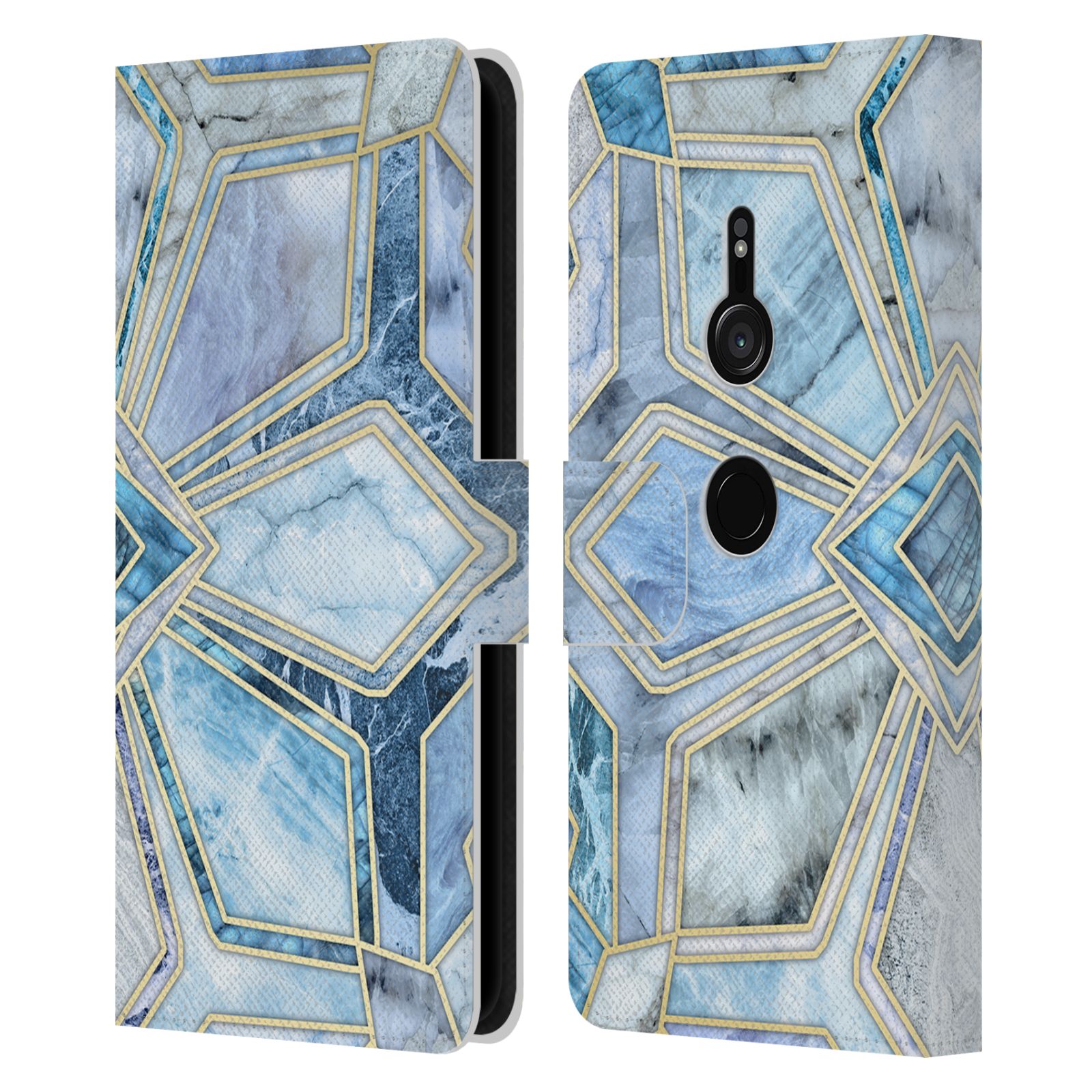 MICKLYN LE FEUVRE MARBLE PATTERNS LEATHER BOOK WALLET CASE FOR SONY PHONES 1 - Picture 11 of 21