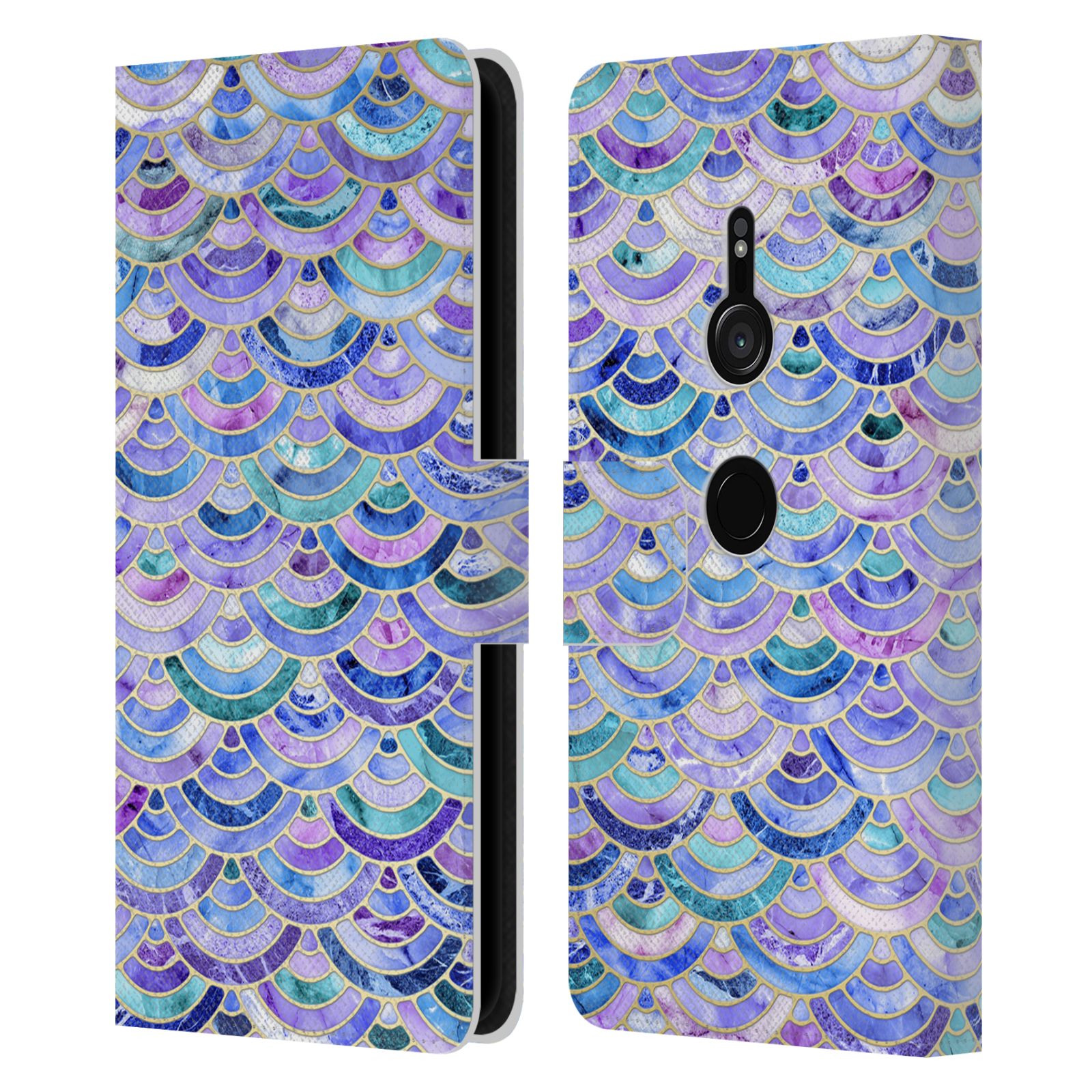 MICKLYN LE FEUVRE MARBLE PATTERNS LEATHER BOOK WALLET CASE FOR SONY PHONES 1 - Picture 17 of 21