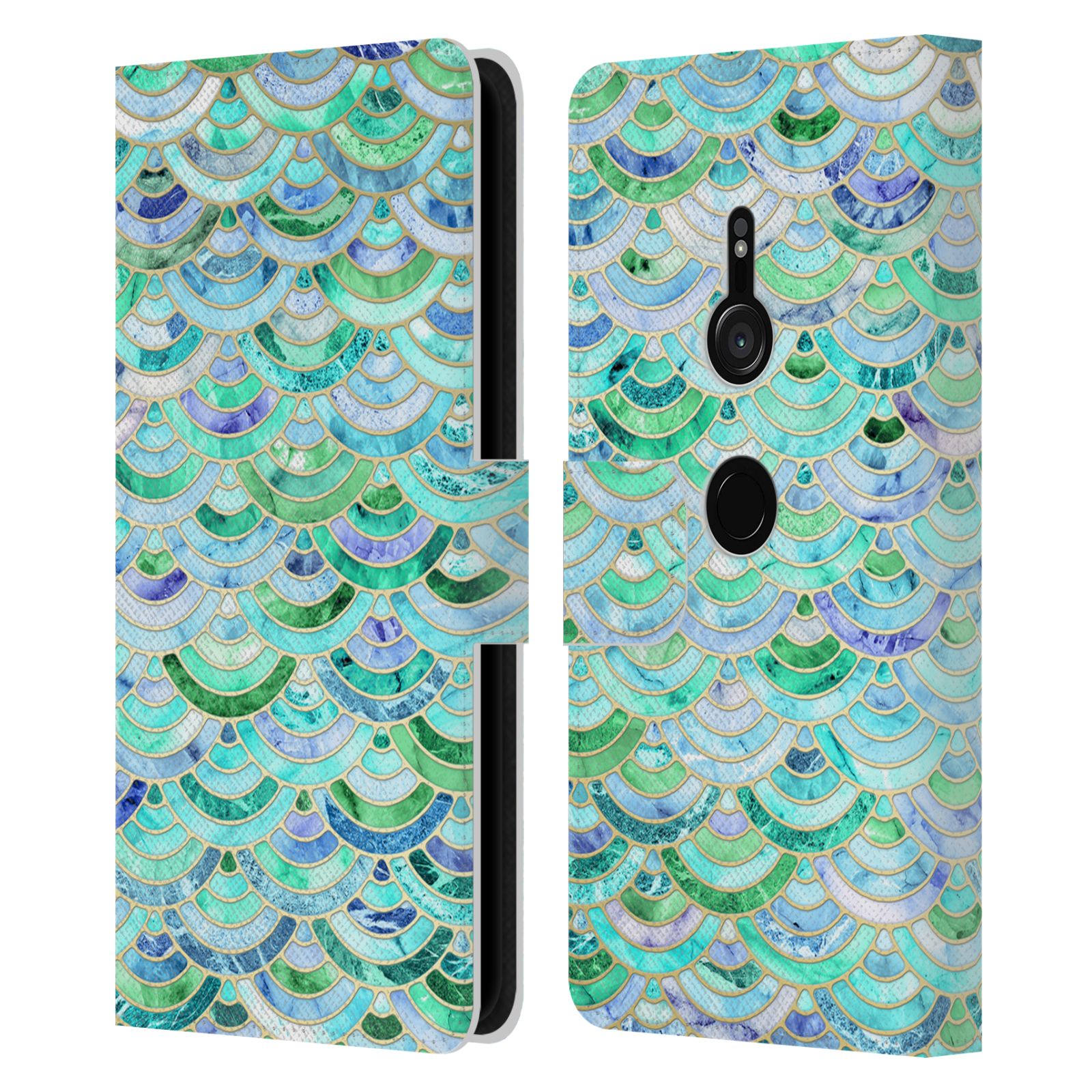 MICKLYN LE FEUVRE MARBLE PATTERNS LEATHER BOOK WALLET CASE FOR SONY PHONES 1 - Picture 18 of 21