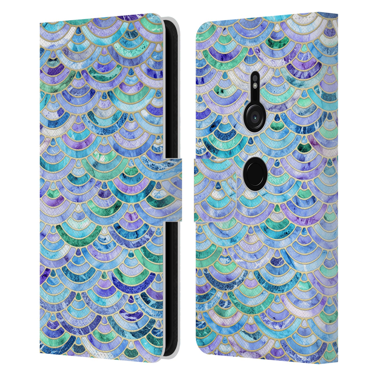 MICKLYN LE FEUVRE MARBLE PATTERNS LEATHER BOOK WALLET CASE FOR SONY PHONES 1 - Picture 19 of 21