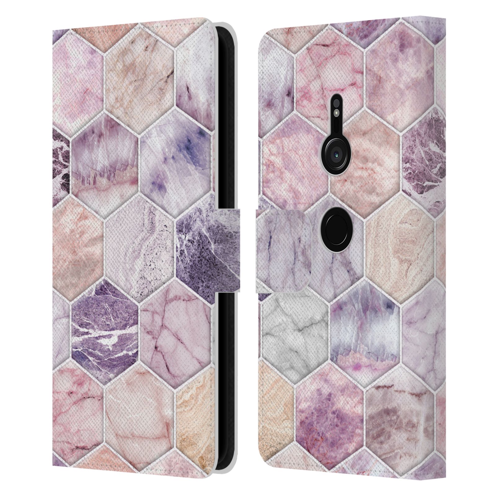 MICKLYN LE FEUVRE MARBLE PATTERNS LEATHER BOOK WALLET CASE FOR SONY PHONES 1 - Picture 21 of 21
