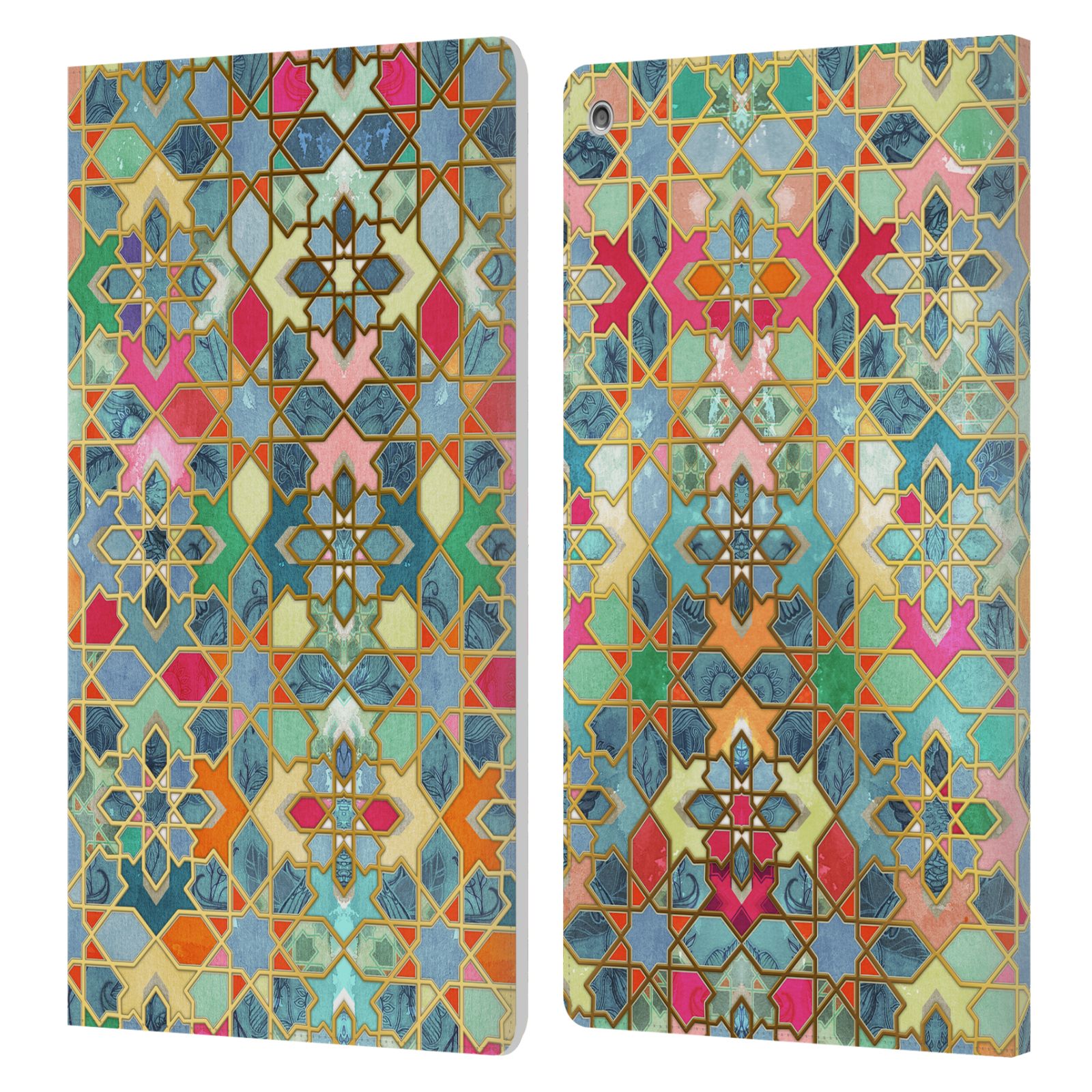 OFFICIAL MICKLYN LE FEUVRE MOROCCAN LEATHER BOOK WALLET CASE FOR AMAZON FIRE - Picture 9 of 13