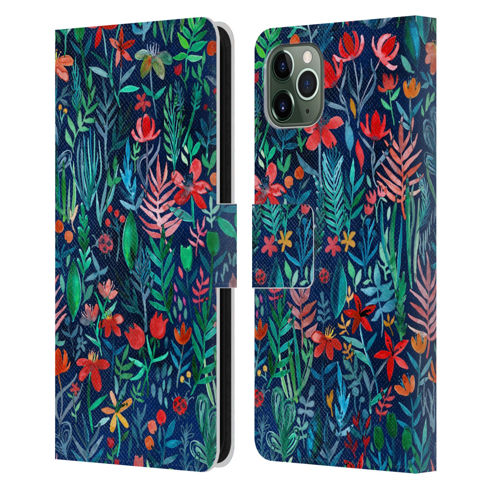MICKLYN LE FEUVRE JARDIN À L'AQUARELLE ÉTUI COQUE EN CUIR POUR APPLE iPHONE - Photo 7 sur 9