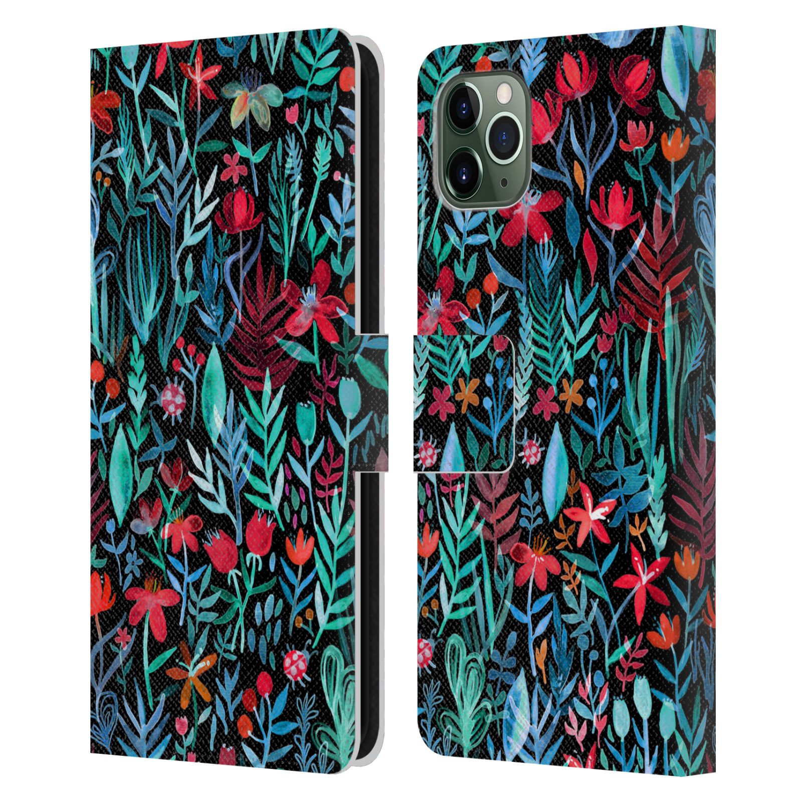 MICKLYN LE FEUVRE JARDIN À L'AQUARELLE ÉTUI COQUE EN CUIR POUR APPLE iPHONE - Photo 9 sur 9