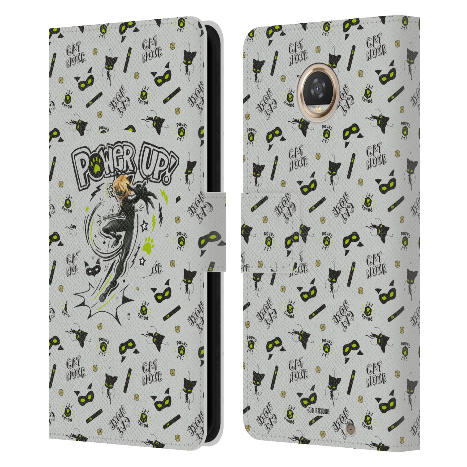 MIRACULOUS LADYBUG CHARACTER ART AND PATTERNS LEATHER BOOK CASE MOTOROLA PHONE 2