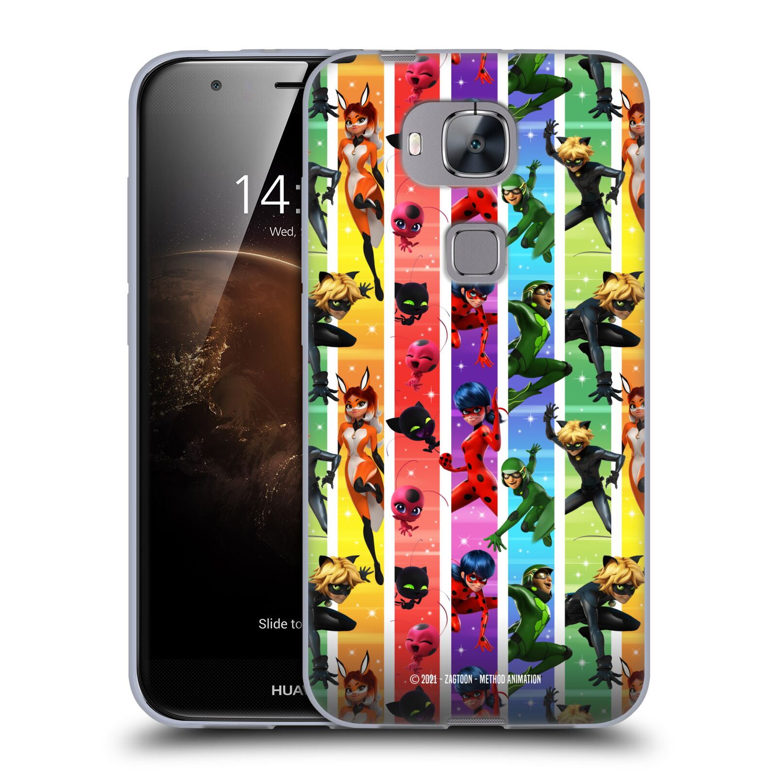 MIRACULOUS TALES OF LADYBUG & CAT NOIR GRAPHICS GEL CASE FOR HUAWEI PHONES 2 - Picture 11 of 12