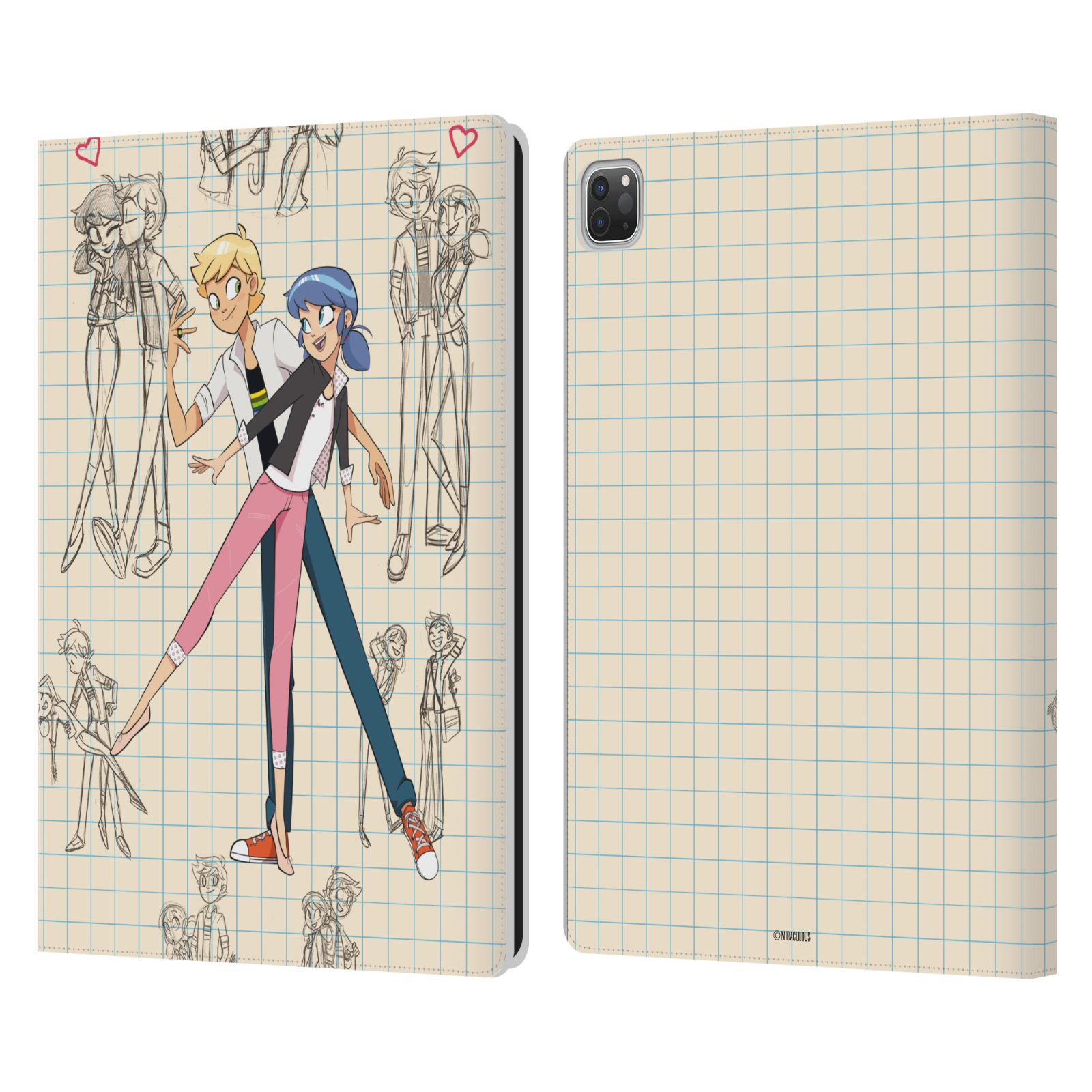 OFFICIAL MIRACULOUS LADYBUG SKETCHES LEATHER BOOK WALLET CASE FOR APPLE iPAD - Picture 13 of 14