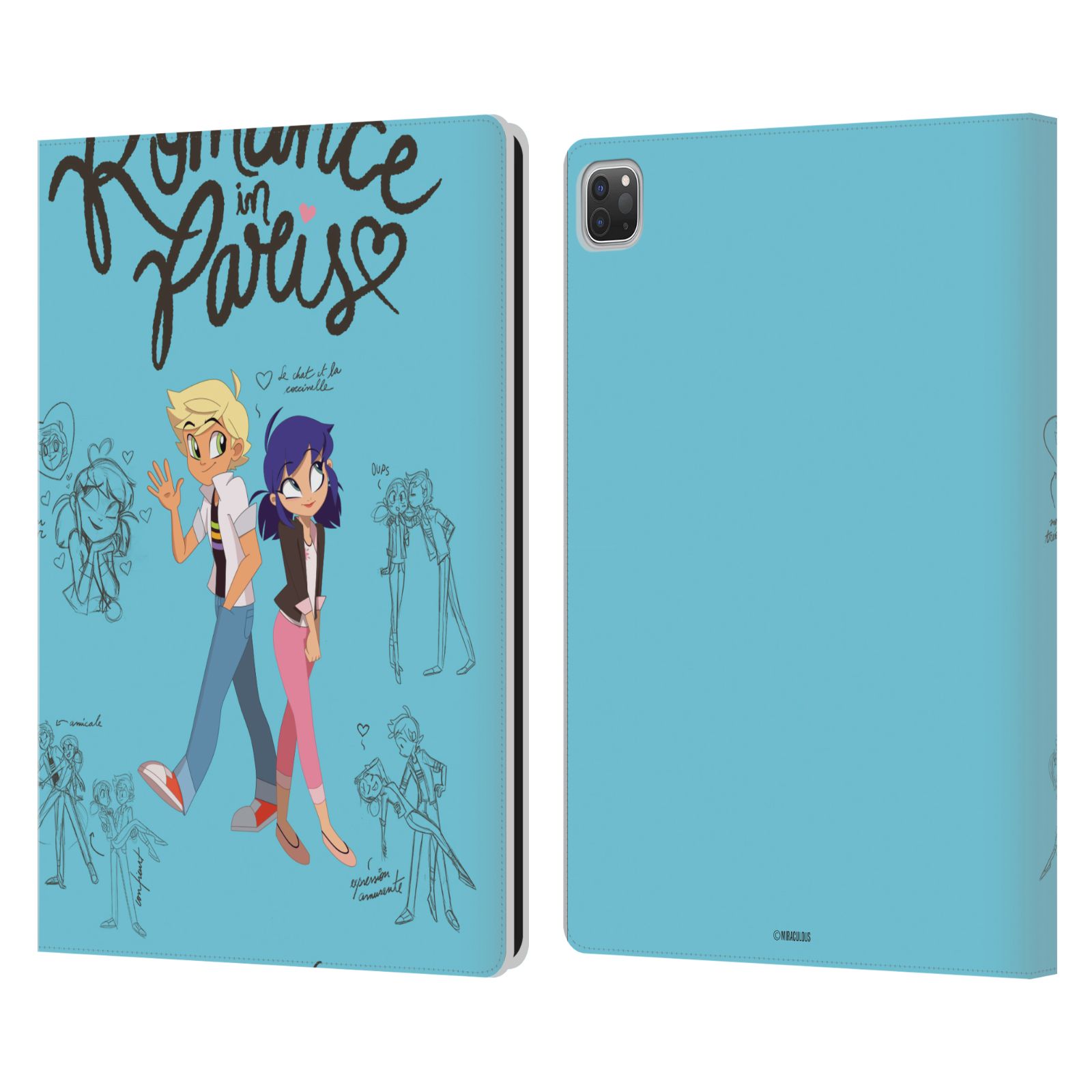 OFFICIAL MIRACULOUS LADYBUG SKETCHES LEATHER BOOK WALLET CASE FOR APPLE iPAD - Picture 14 of 14