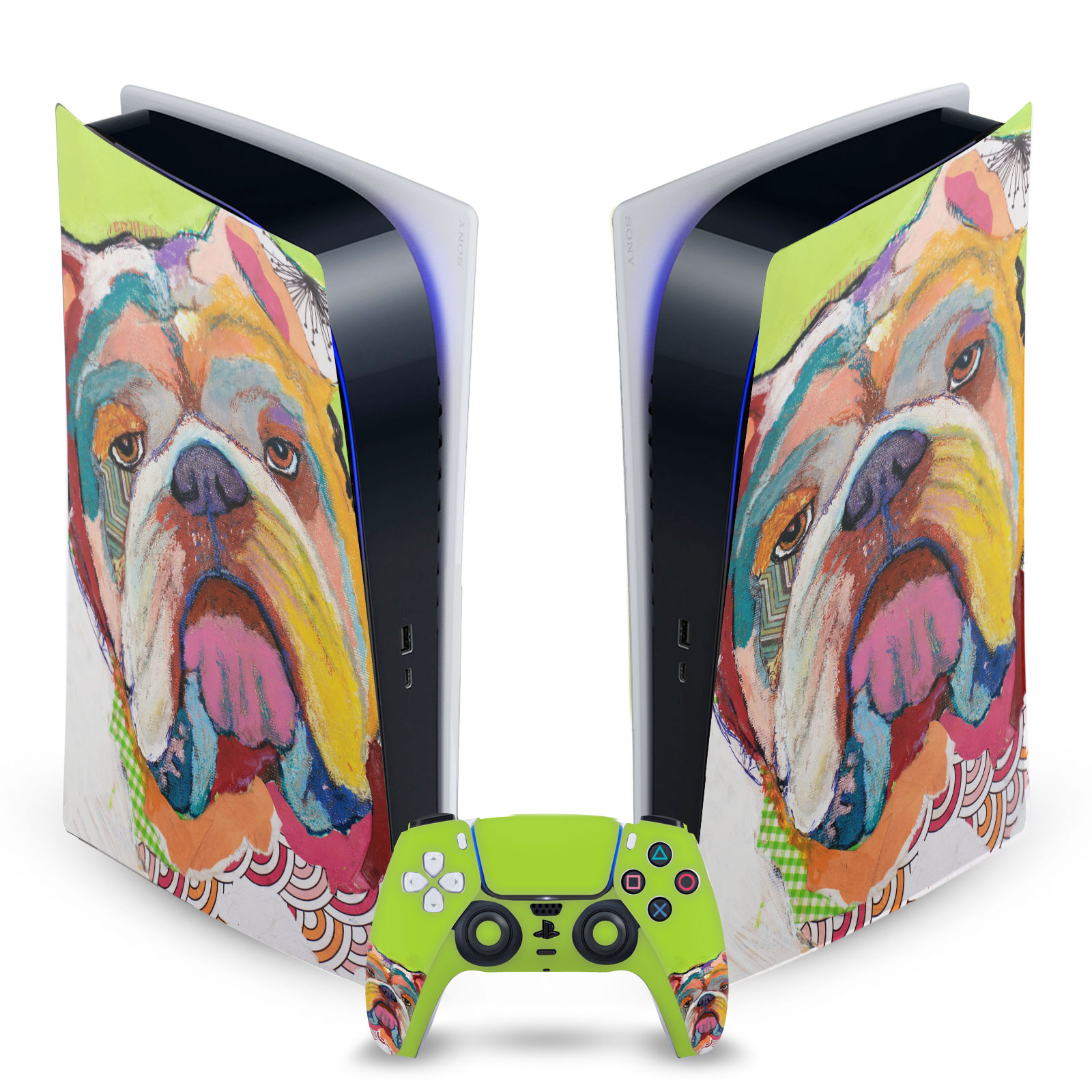 OFFICIAL MICHEL KECK ART MIX VINYL SKIN FOR SONY PS5 DIGITAL EDITION BUNDLE