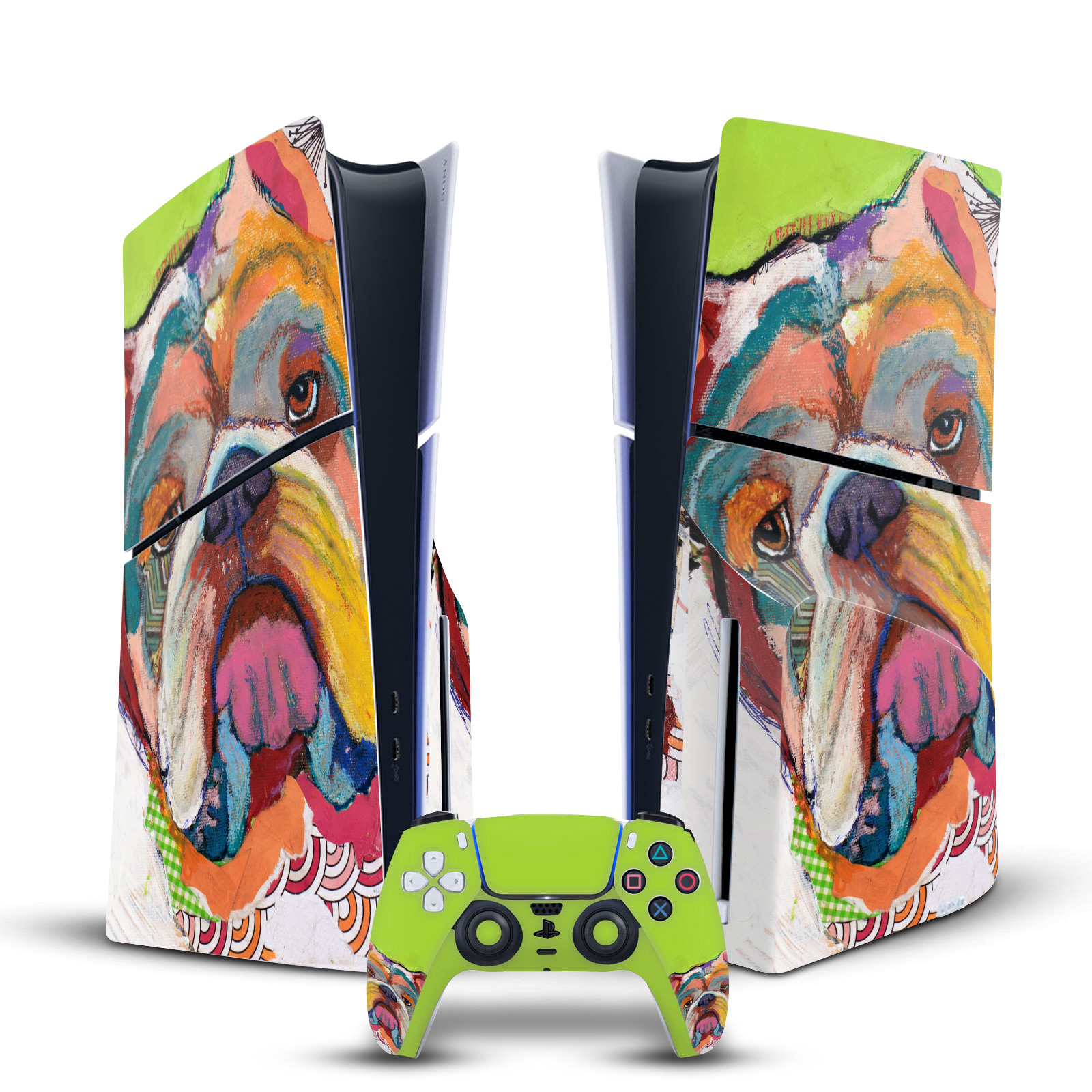 MICHEL KECK ART MIX VINYL SKIN FOR SONY PS5 SLIM DISC CONSOLE & CONTROLLER