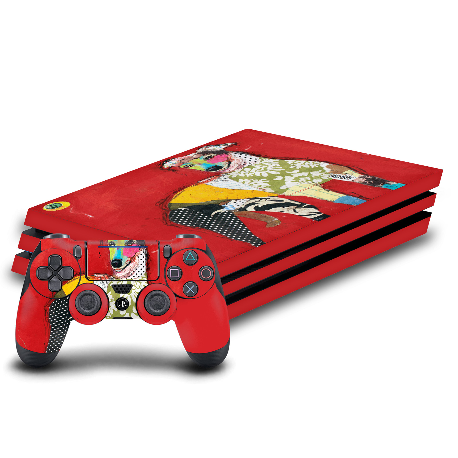 OFFICIAL MICHEL KECK ART MIX VINYL STICKER SKIN DECAL FOR SONY PS4 PRO BUNDLE