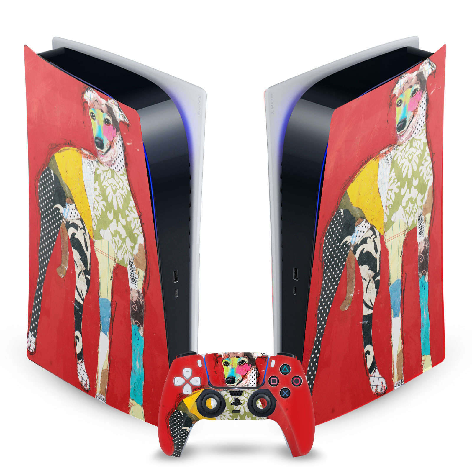 OFFICIAL MICHEL KECK ART MIX VINYL SKIN FOR SONY PS5 DIGITAL EDITION BUNDLE