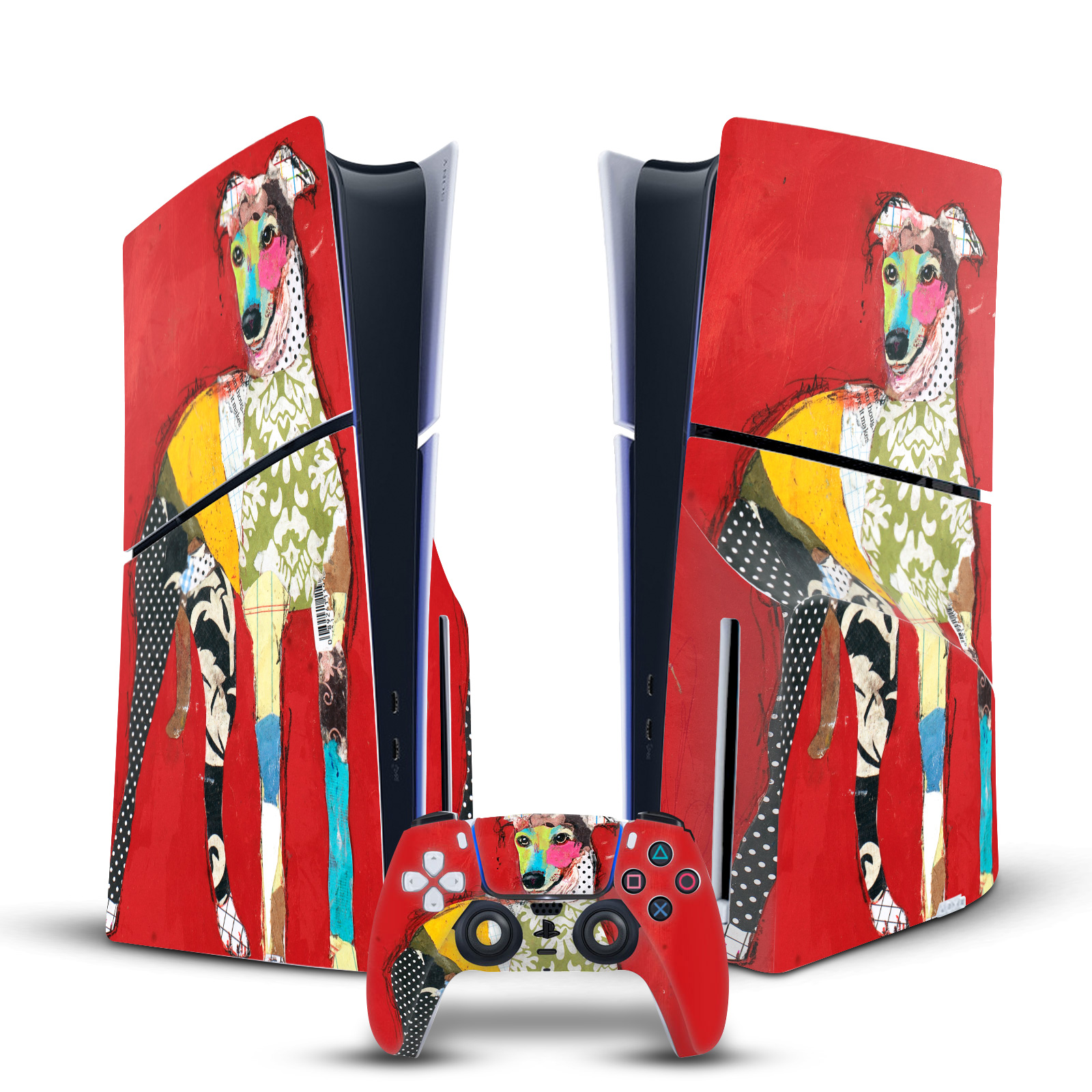 MICHEL KECK ART MIX VINYL SKIN FOR SONY PS5 SLIM DISC CONSOLE & CONTROLLER