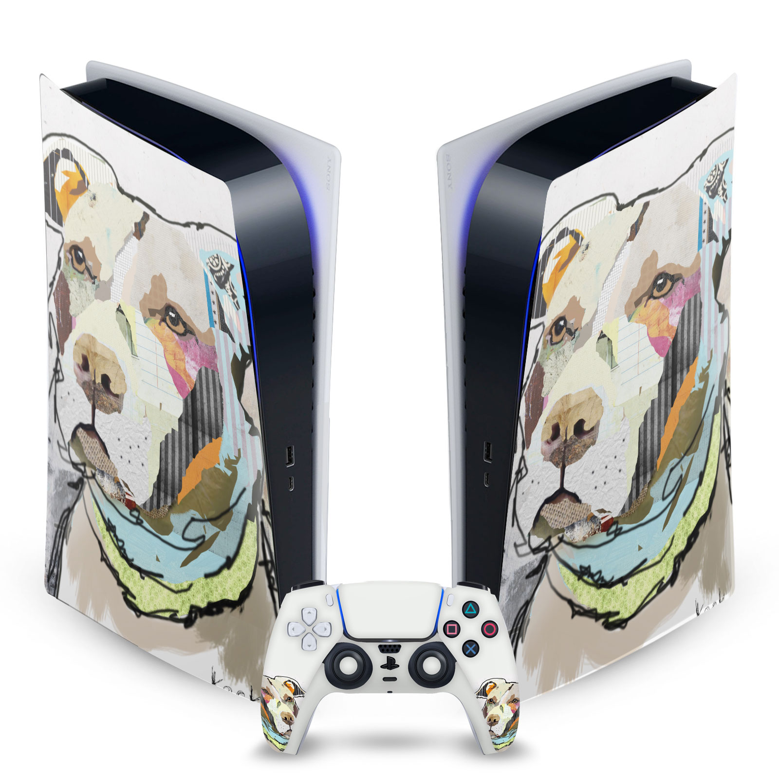 OFFICIAL MICHEL KECK ART MIX VINYL SKIN FOR SONY PS5 DIGITAL EDITION BUNDLE