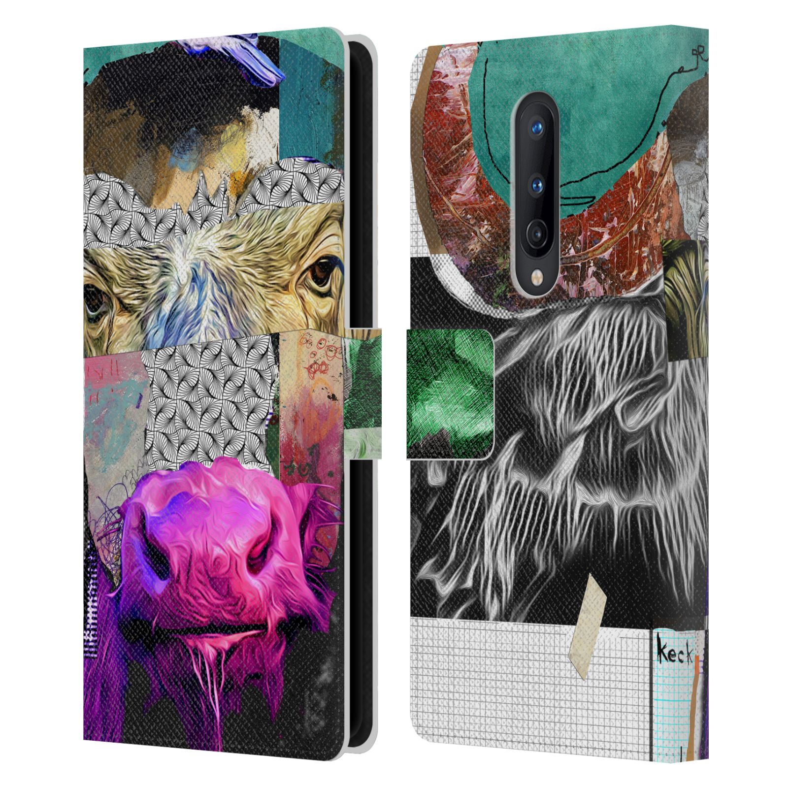 OFFICIAL MICHEL KECK ANIMAL COLLAGE LEATHER BOOK WALLET CASE FOR ONEPLUS PHONES - Picture 9 of 20