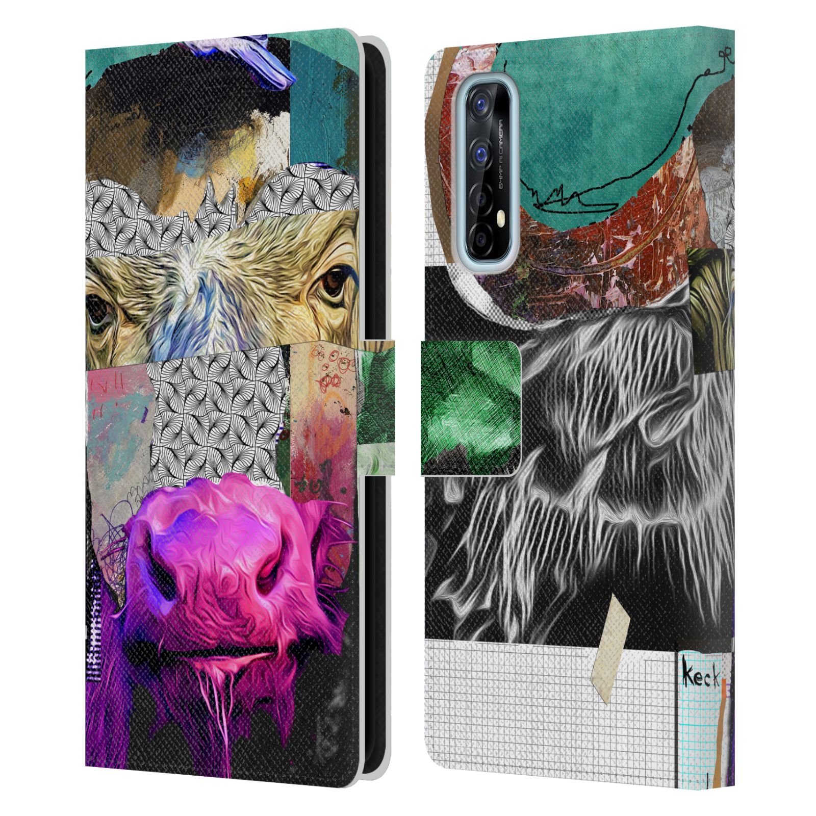 OFFICIAL MICHEL KECK ANIMAL COLLAGE LEATHER BOOK WALLET CASE FOR REALME PHONES - 第 9/20 張圖片