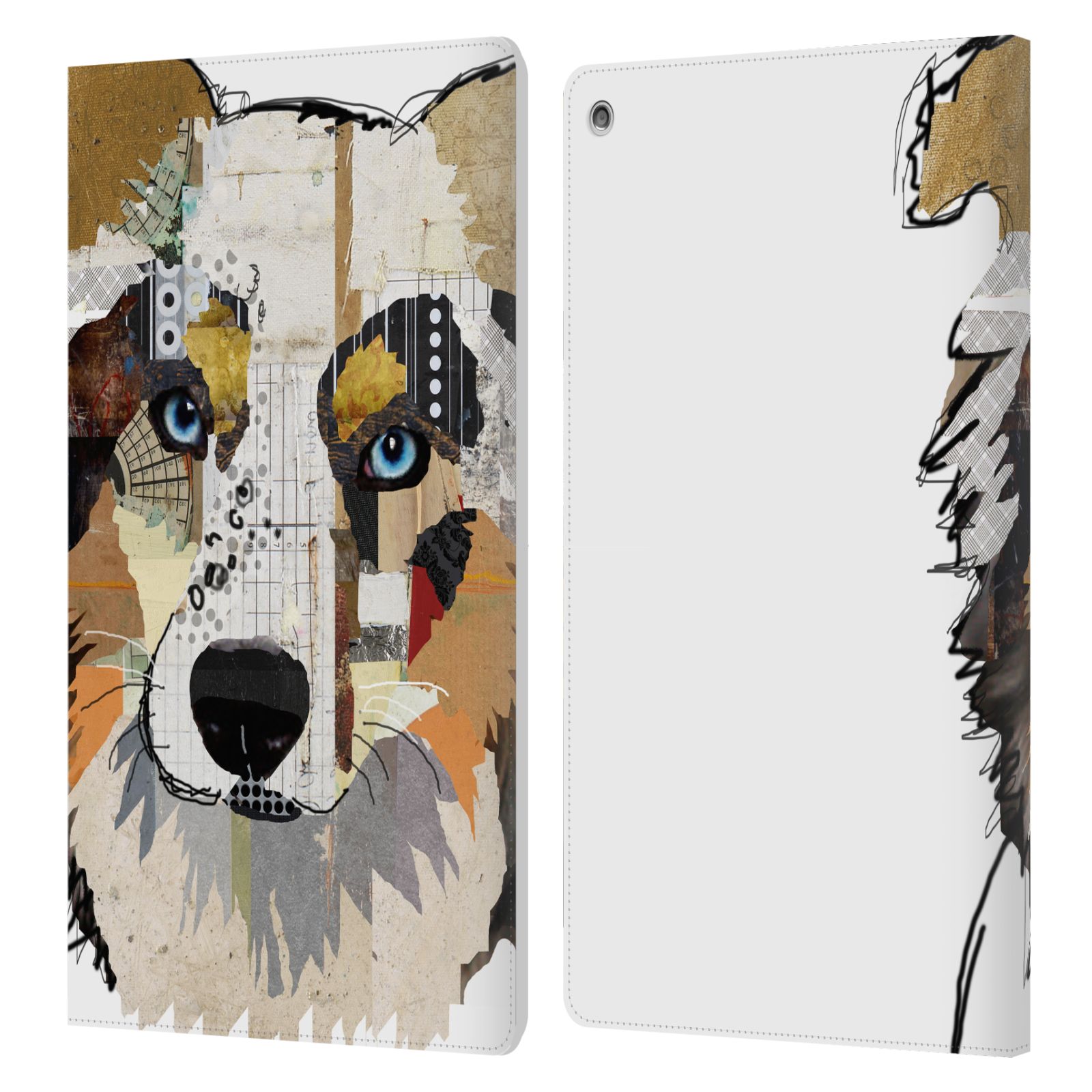 OFFICIAL MICHEL KECK DOGS 3 LEATHER BOOK WALLET CASE COVER FOR AMAZON FIRE - Picture 7 of 20
