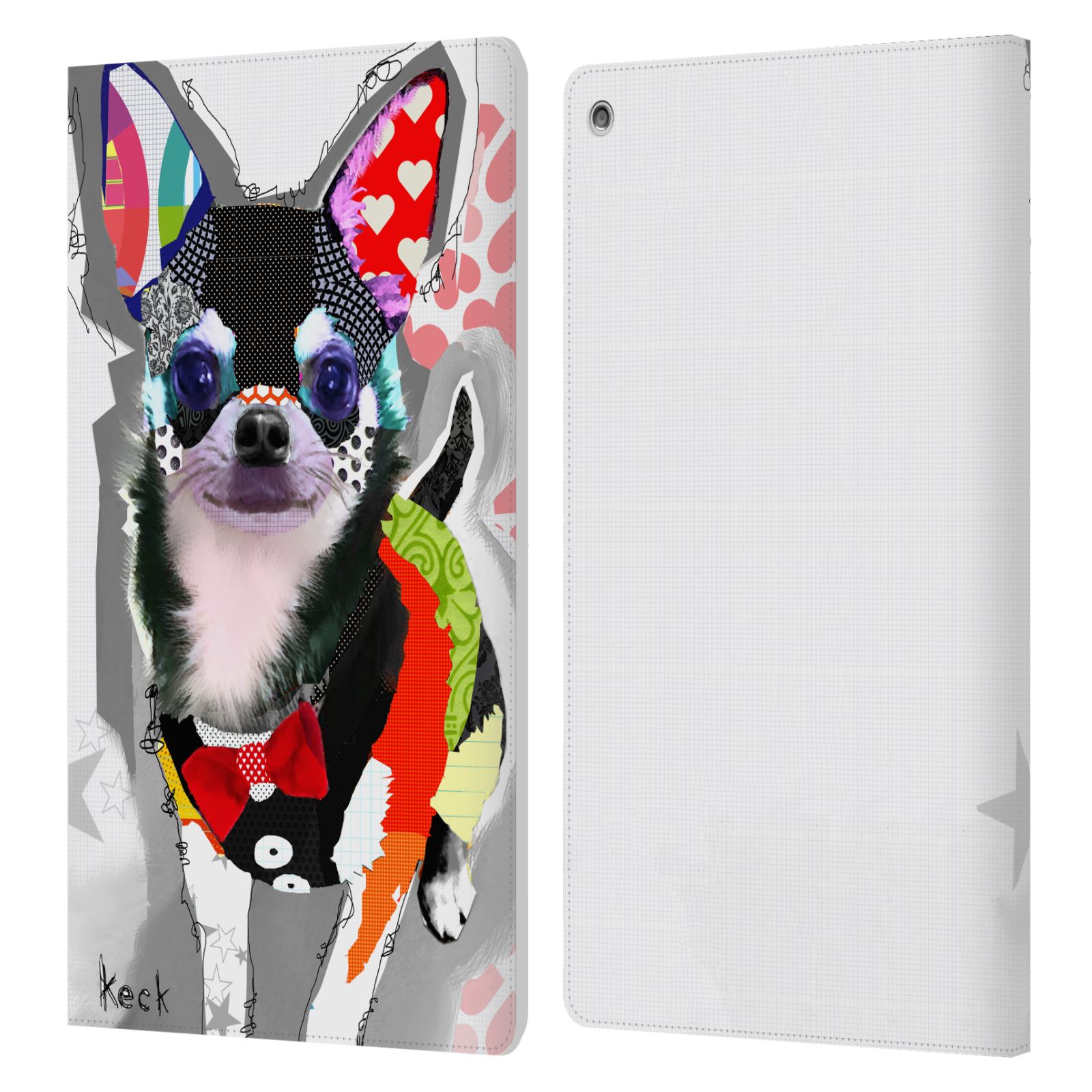 OFFICIAL MICHEL KECK DOGS 3 LEATHER BOOK WALLET CASE COVER FOR AMAZON FIRE - Picture 10 of 20