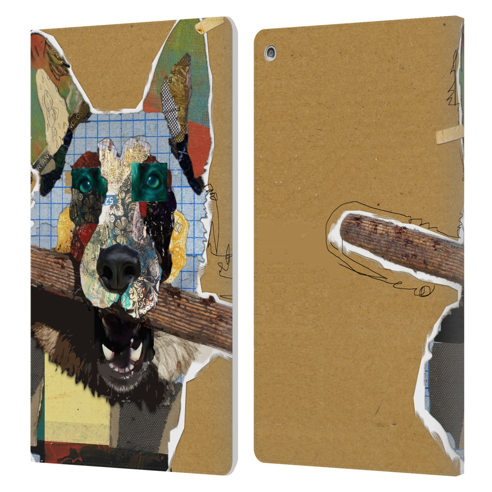 OFFICIAL MICHEL KECK DOGS 3 LEATHER BOOK WALLET CASE COVER FOR AMAZON FIRE - Picture 12 of 20
