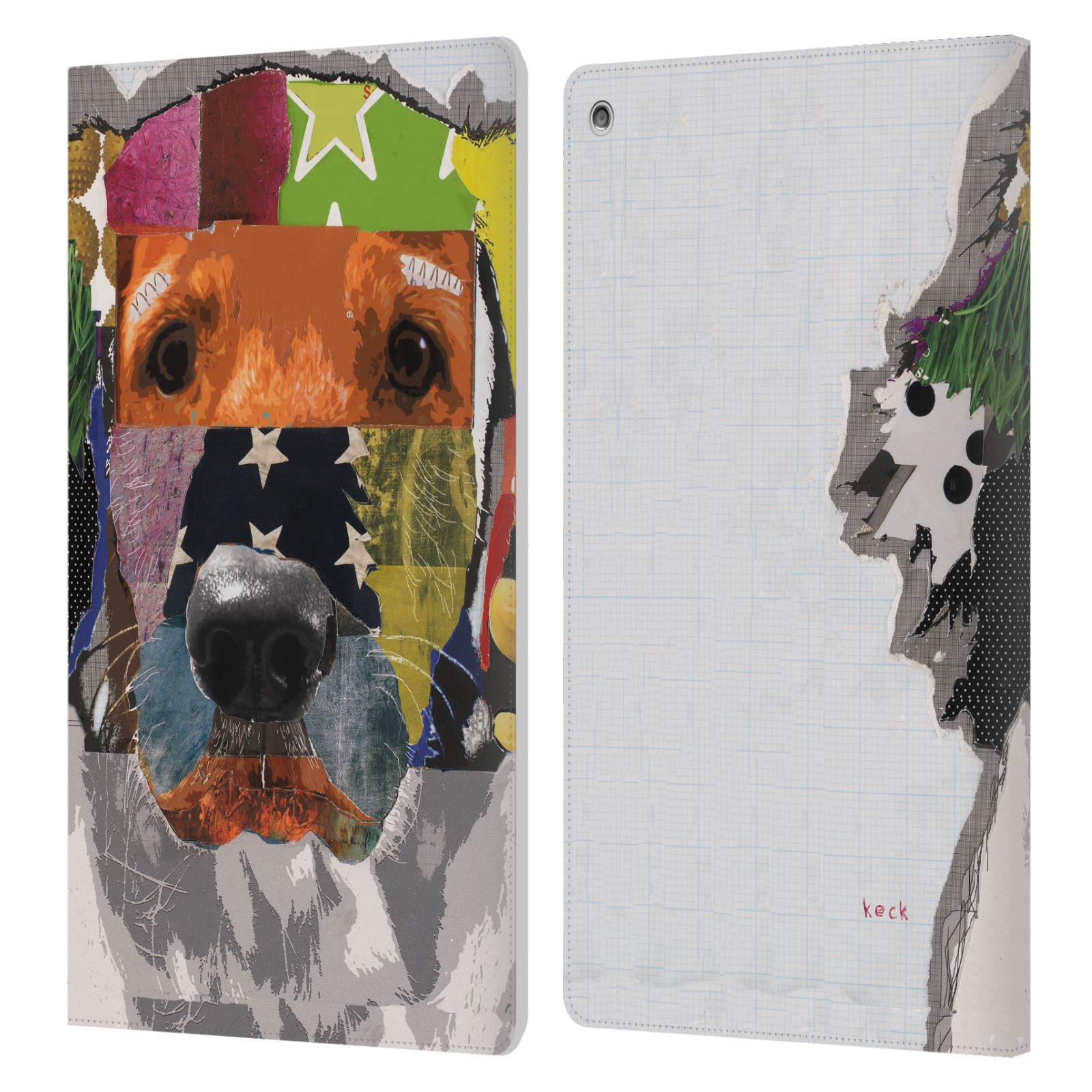 OFFICIAL MICHEL KECK DOGS 3 LEATHER BOOK WALLET CASE COVER FOR AMAZON FIRE - Picture 14 of 20