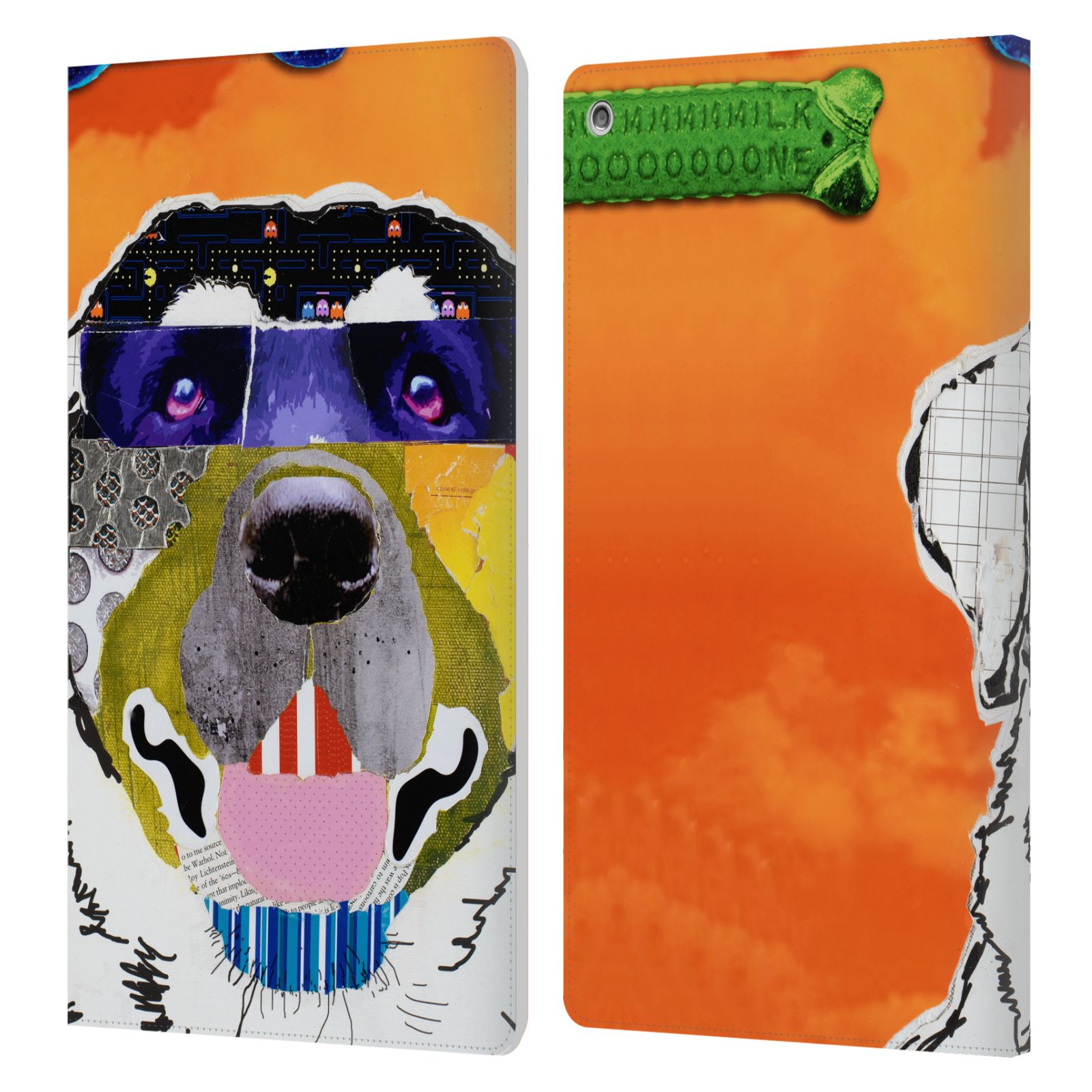 OFFICIAL MICHEL KECK DOGS 3 LEATHER BOOK WALLET CASE COVER FOR AMAZON FIRE - Picture 17 of 20