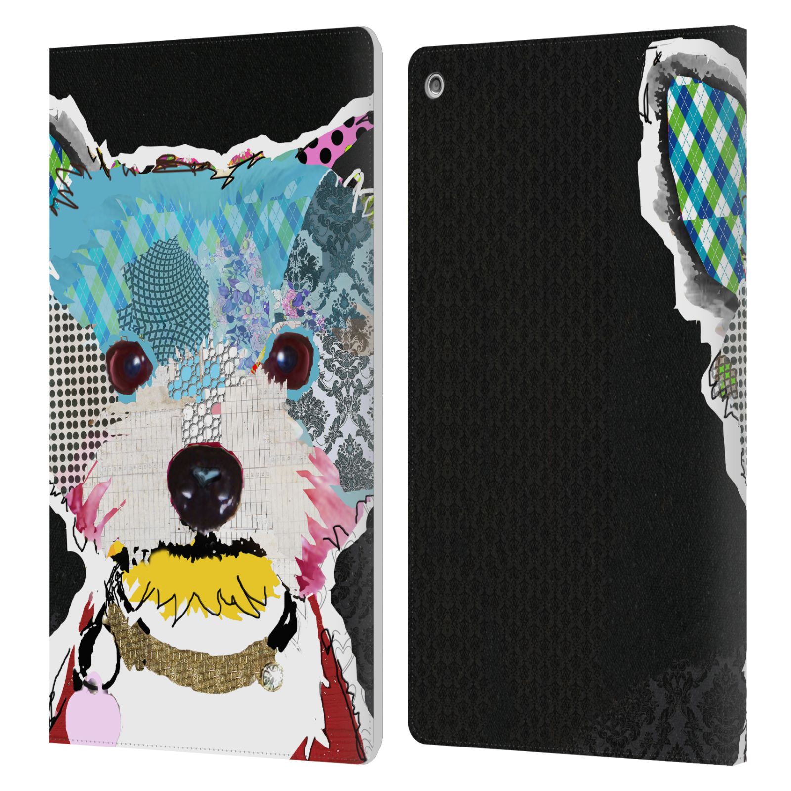 OFFICIAL MICHEL KECK DOGS 3 LEATHER BOOK WALLET CASE COVER FOR AMAZON FIRE - Picture 20 of 20