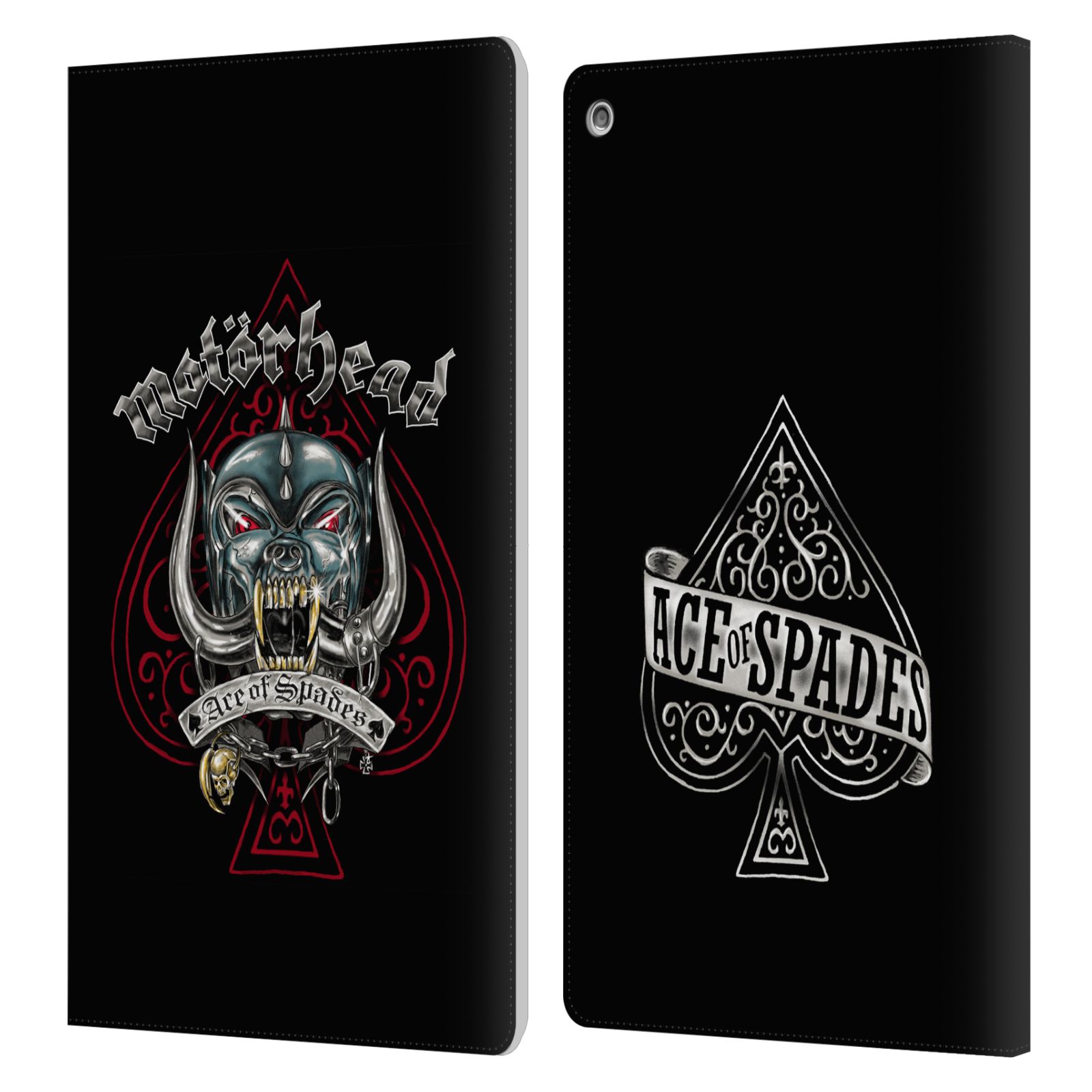 OFFICIAL MOTORHEAD GRAPHICS LEATHER BOOK WALLET CASE COVER FOR AMAZON FIRE