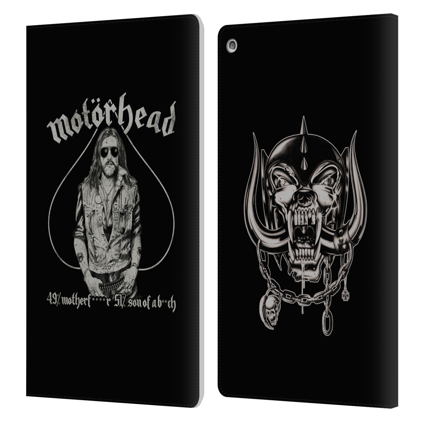 OFFICIAL MOTORHEAD GRAPHICS LEATHER BOOK WALLET CASE COVER FOR AMAZON FIRE - Picture 8 of 18