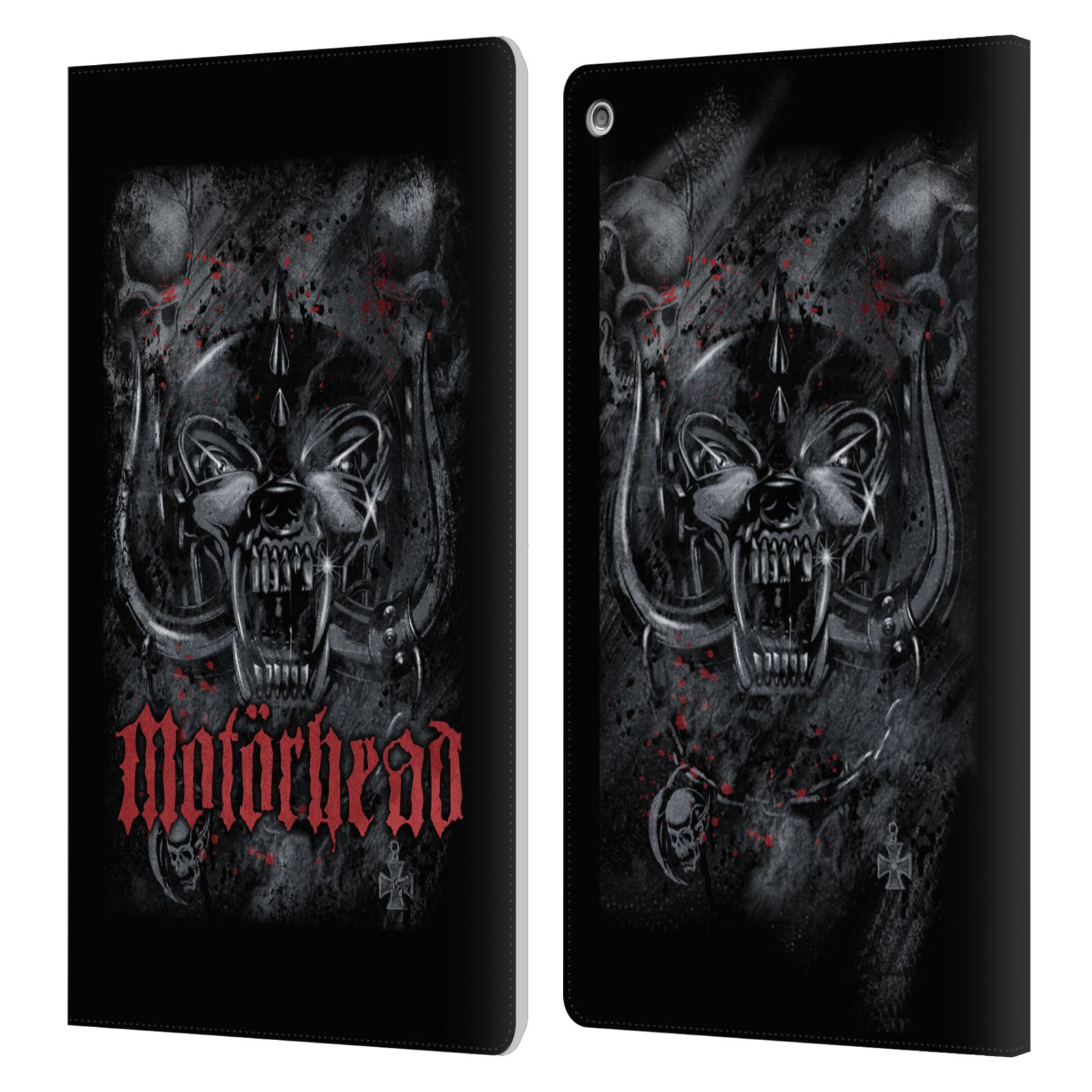 OFFICIAL MOTORHEAD GRAPHICS LEATHER BOOK WALLET CASE COVER FOR AMAZON FIRE - Picture 13 of 18