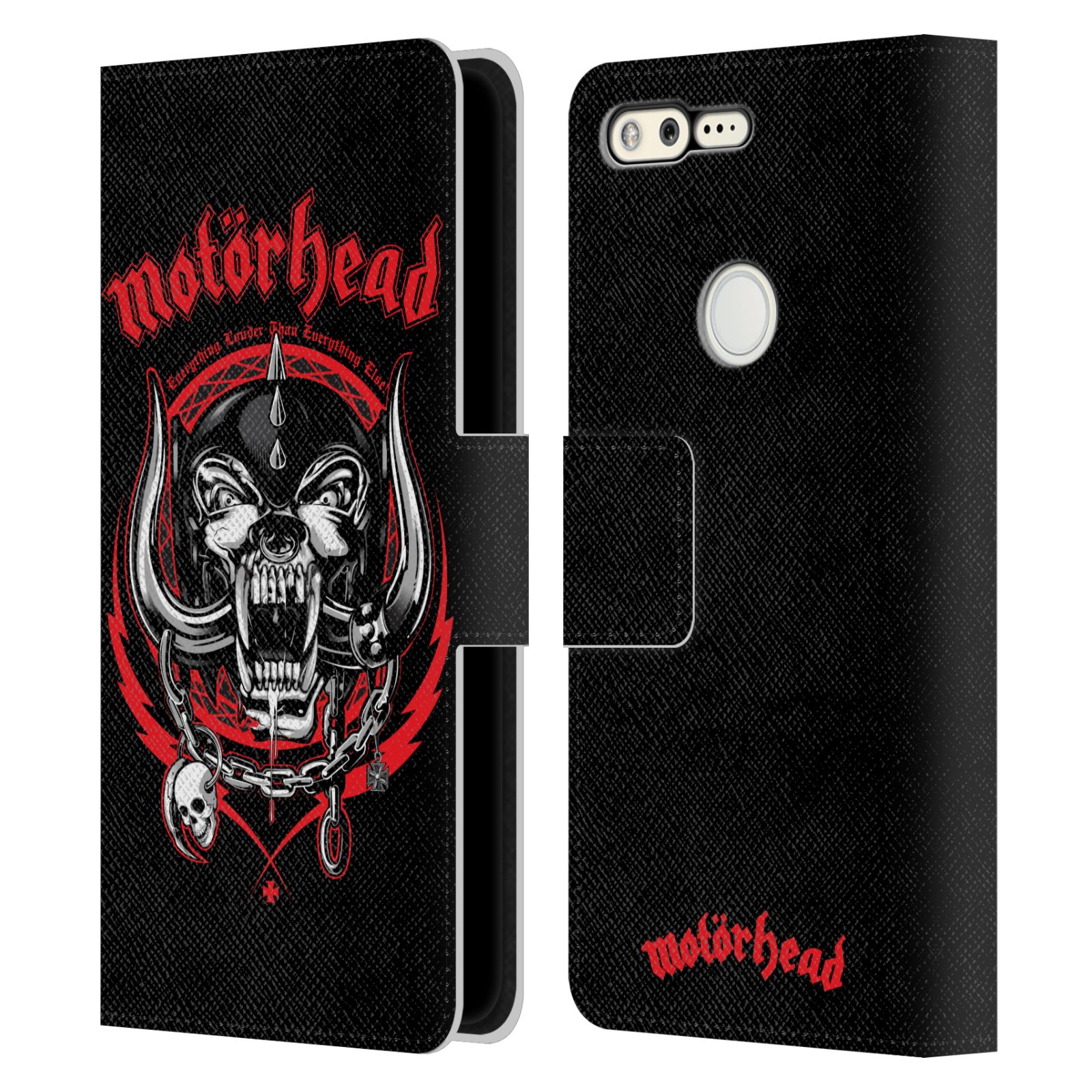 OFFICIAL MOTORHEAD LOGO LEATHER BOOK WALLET CASE COVER FOR GOOGLE PHONES - Picture 12 of 19