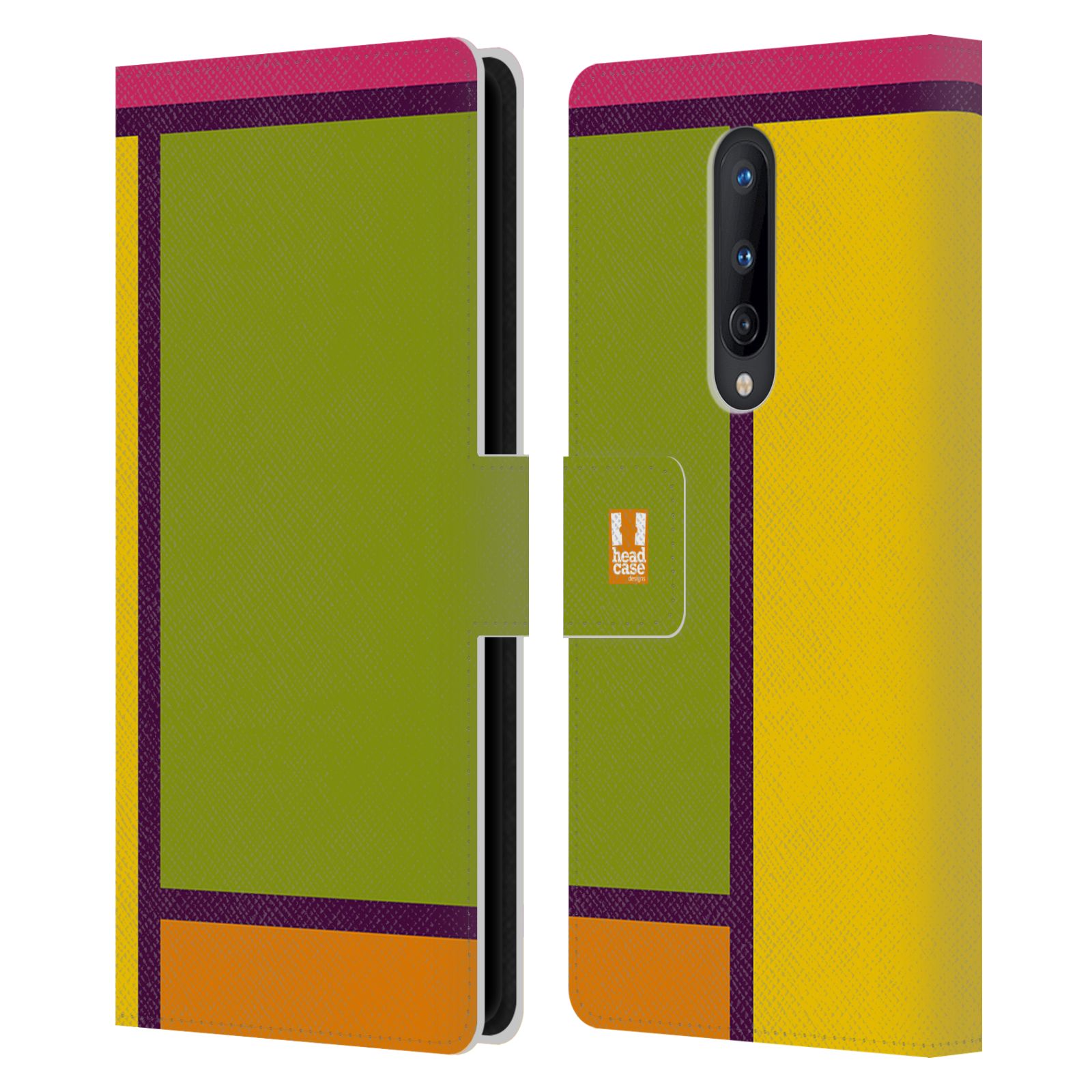 HEAD CASE DESIGNS HUED TILES LEATHER BOOK WALLET CASE COVER FOR ONEPLUS PHONES - Picture 9 of 12