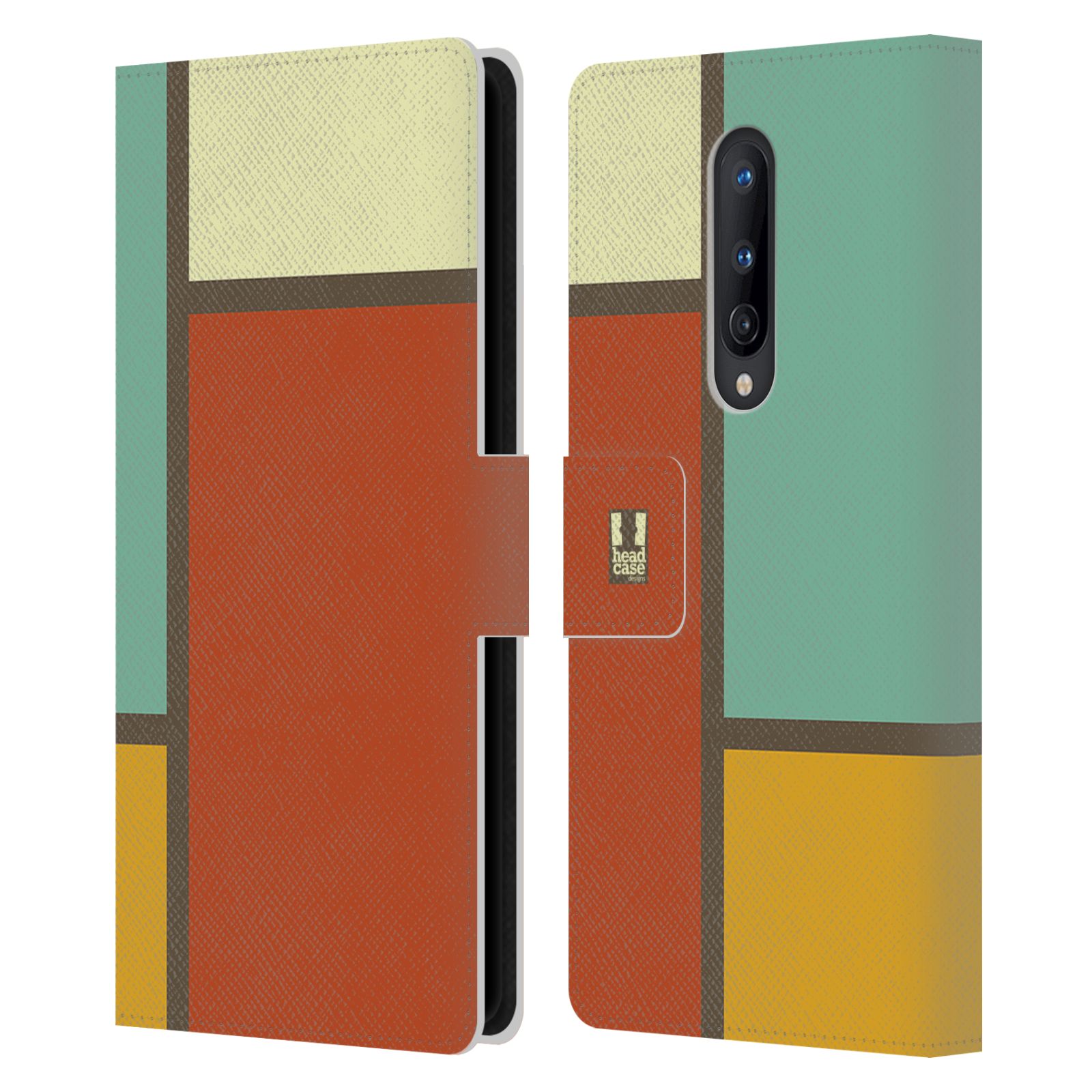 HEAD CASE DESIGNS HUED TILES LEATHER BOOK WALLET CASE COVER FOR ONEPLUS PHONES - Picture 12 of 12
