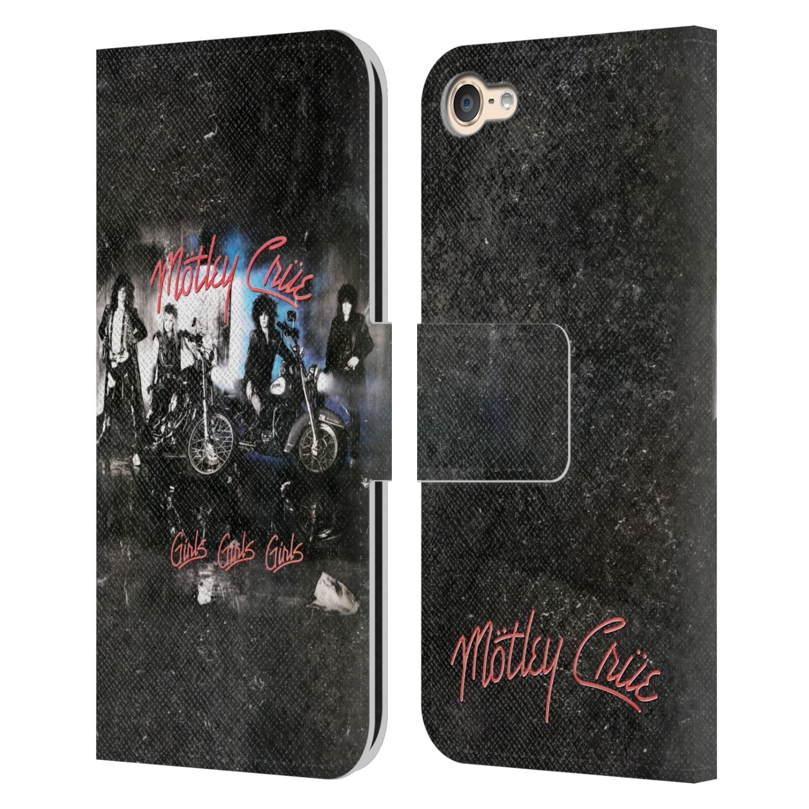 OFFICIAL MOTLEY CRUE ALBUMS LEATHER BOOK CASE FOR APPLE iPOD TOUCH MP3 - Picture 8 of 11