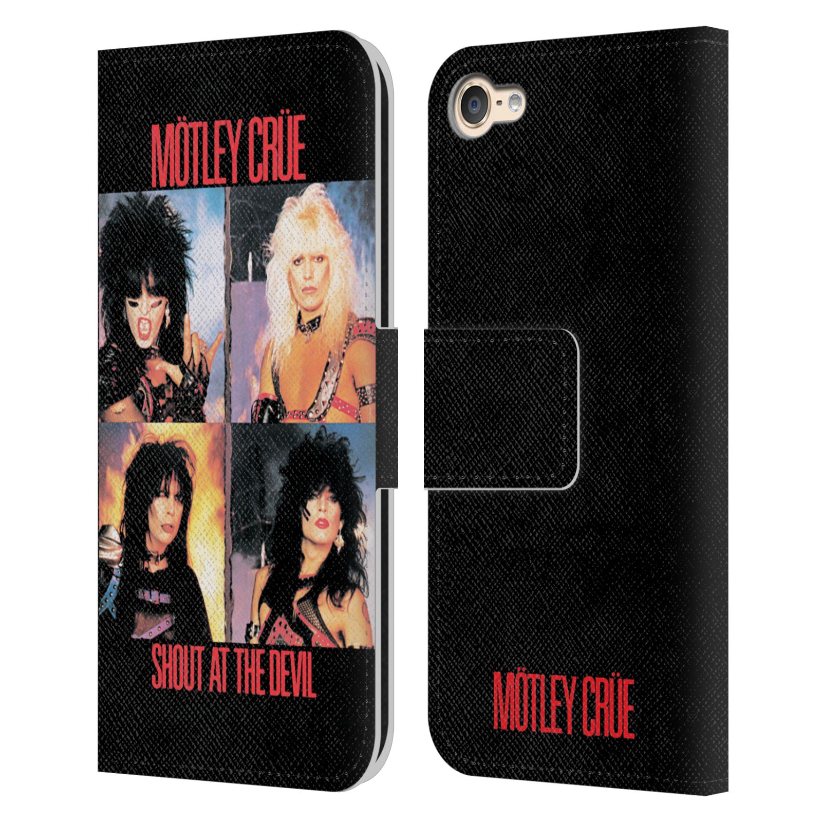 OFFICIAL MOTLEY CRUE ALBUMS LEATHER BOOK CASE FOR APPLE iPOD TOUCH MP3 - Picture 10 of 11