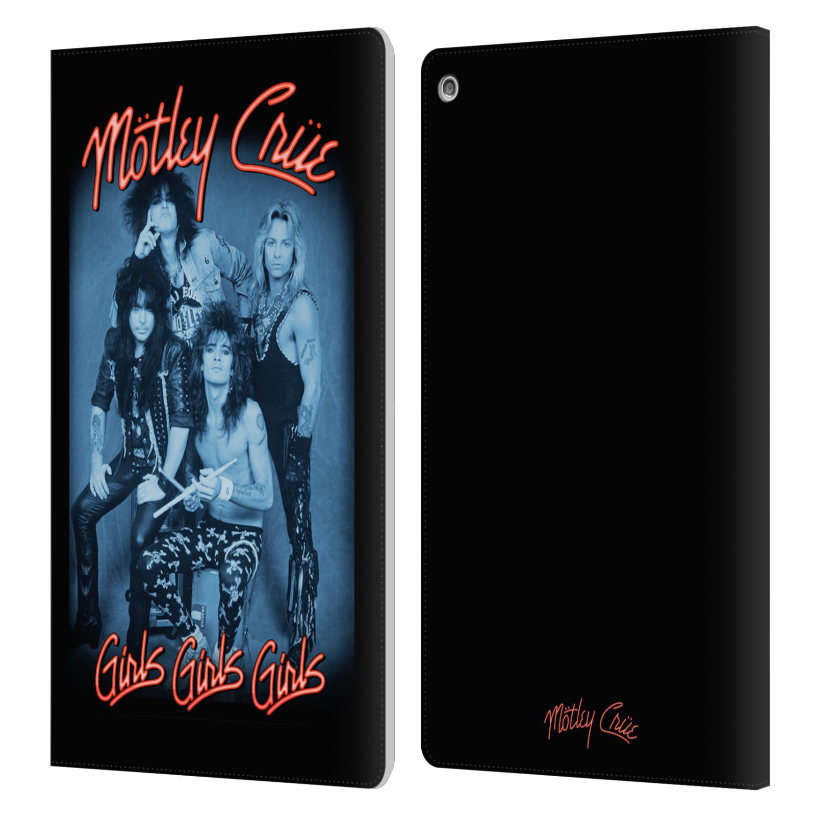 OFFICIAL MOTLEY CRUE KEY ART LEATHER BOOK WALLET CASE COVER FOR AMAZON FIRE - 第 9/13 張圖片