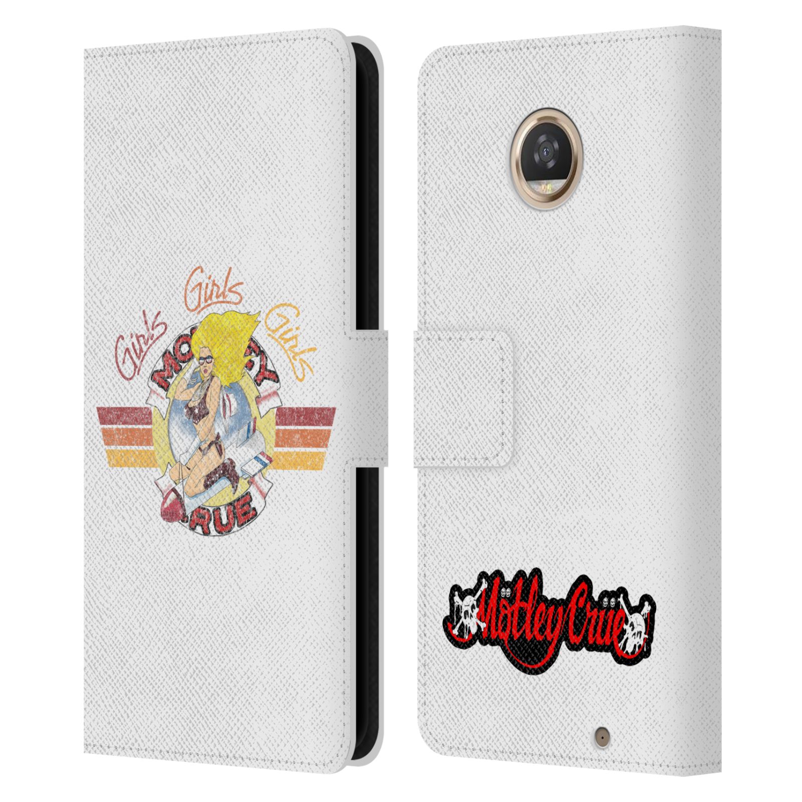 OFFICIAL MOTLEY CRUE TOUR GRAPHICS LEATHER BOOK WALLET CASE FOR MOTOROLA PHONES - Zdjęcie 10 z 15