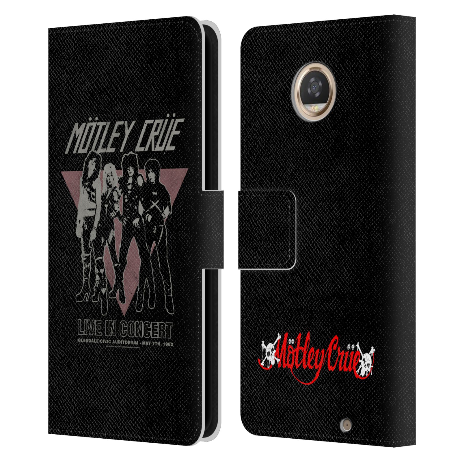 OFFICIAL MOTLEY CRUE TOUR GRAPHICS LEATHER BOOK WALLET CASE FOR MOTOROLA PHONES - Zdjęcie 11 z 15