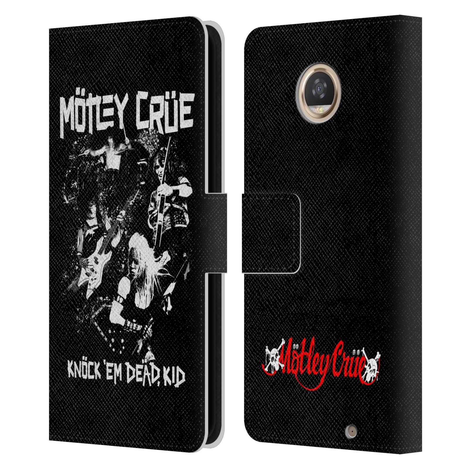 OFFICIAL MOTLEY CRUE TOUR GRAPHICS LEATHER BOOK WALLET CASE FOR MOTOROLA PHONES - Zdjęcie 12 z 15